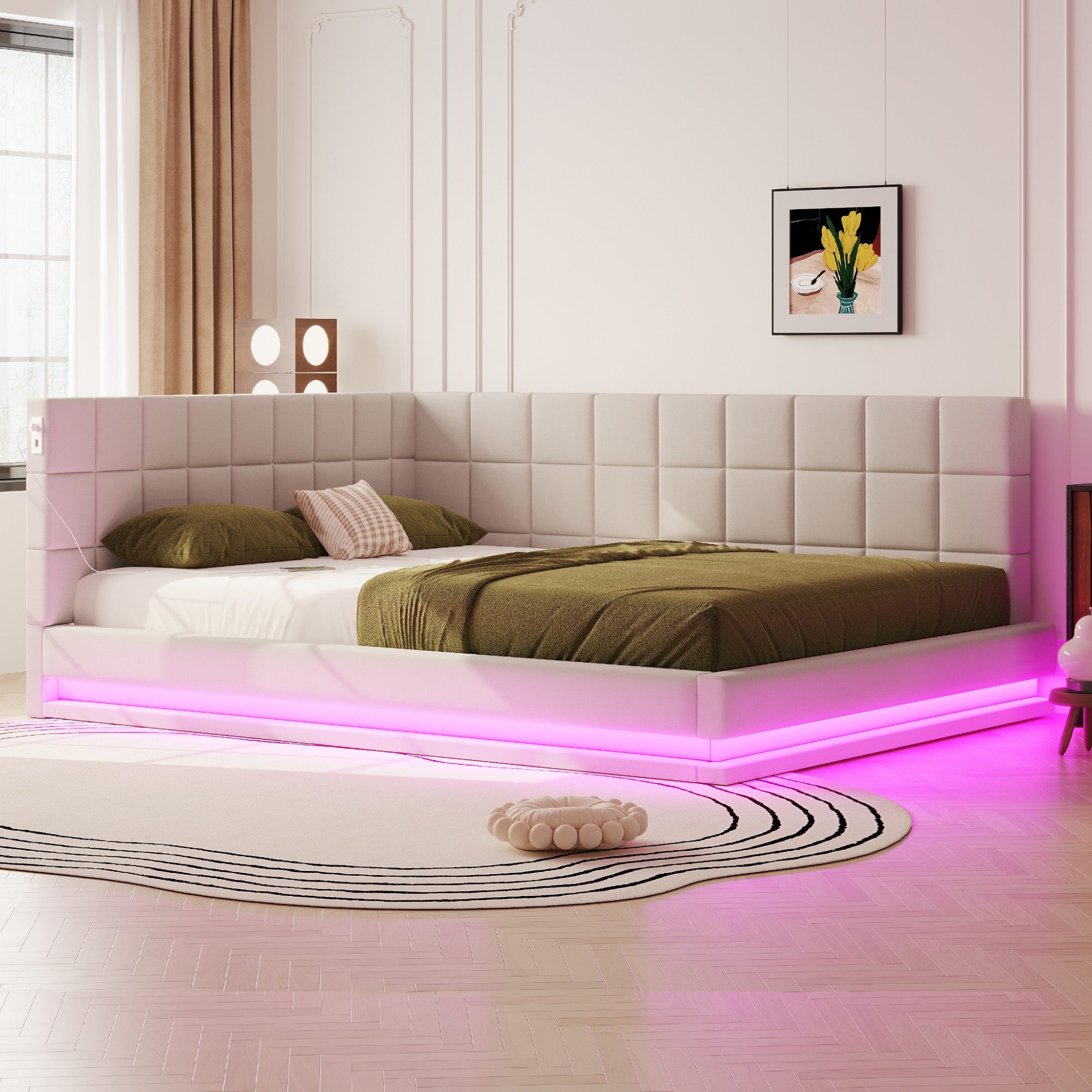 HAUSS SPOLE Schlafsofa 160x200, mit LED günstig online kaufen