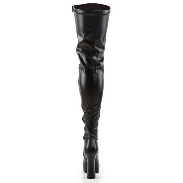 Pleaser Pleaser Overknee Stiefel ELECTRA-3000Z Schwarz PU Overkneestiefel Super schlichte Optik