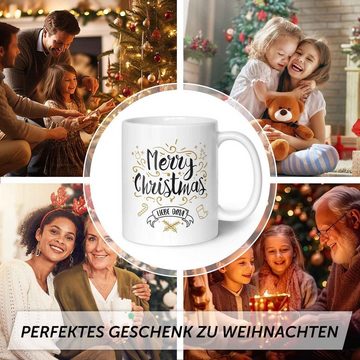 GRAVURZEILE Tasse mit Weihnachtsmotiv - Geschenke für Frauen & Männer zu Weihnachten, Spülmaschinenfest - Merry Christmas Liebe Oma - Weiß