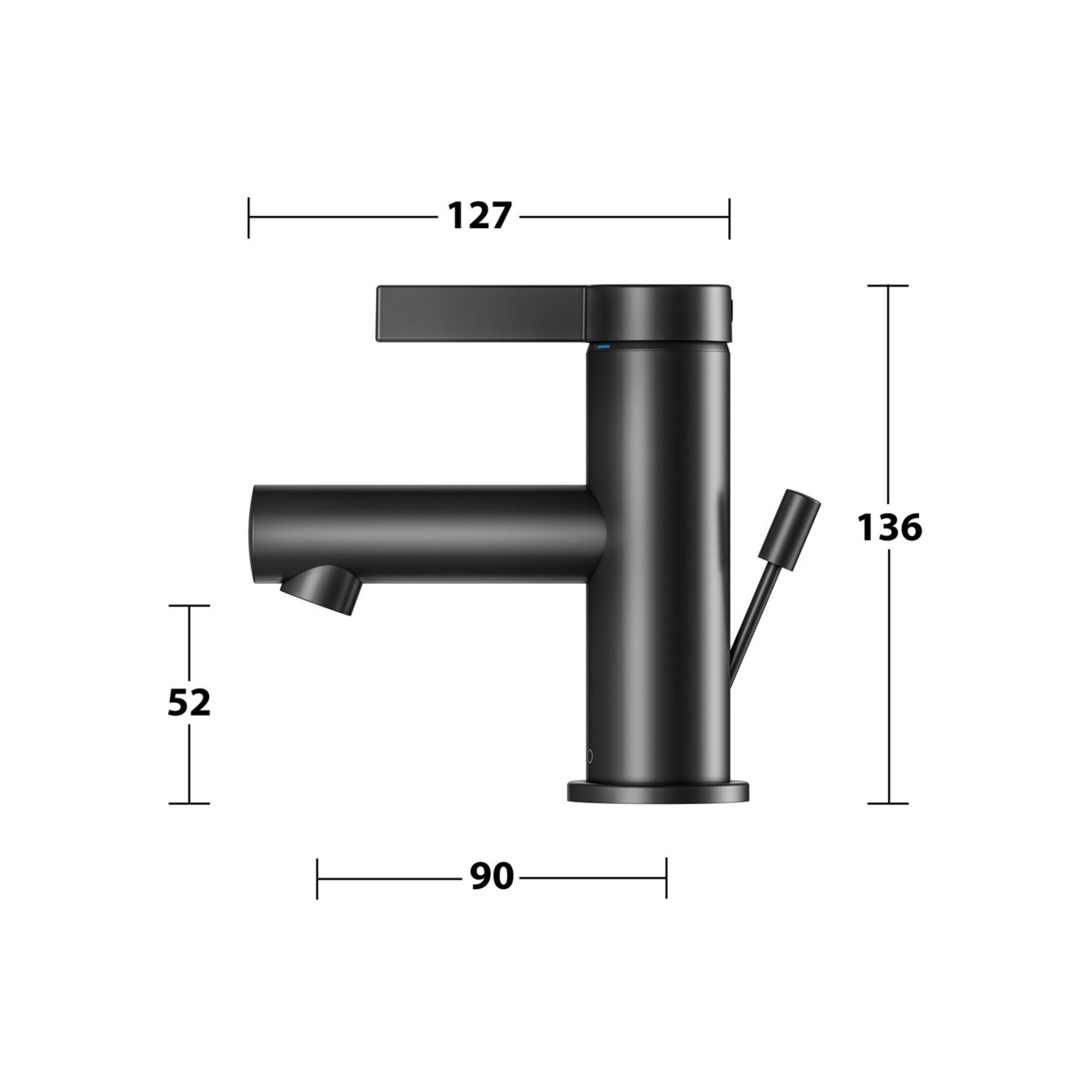 Keuco Badarmatur Keuco Waschtisch-Einhebelmischer 60 IXMO Pure Ausl. 90mm, m Abl-Garnit