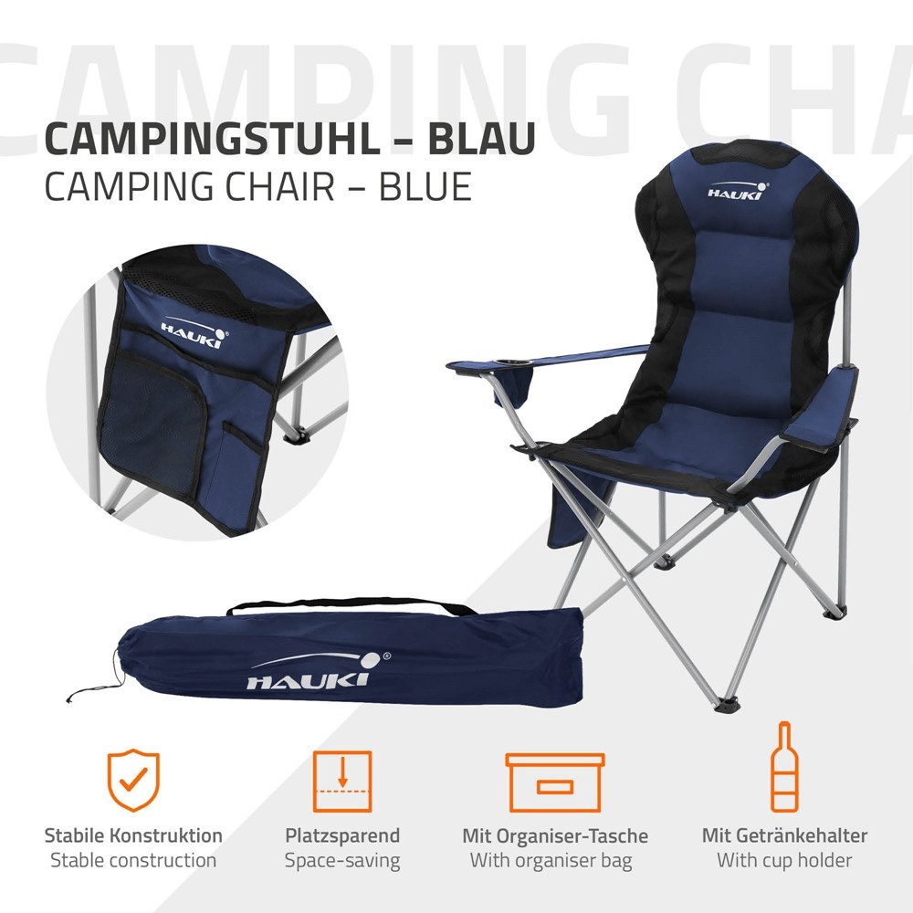 Hauki Campingstuhl Faltstühl faltbar mit Getränkehalter günstig online kaufen