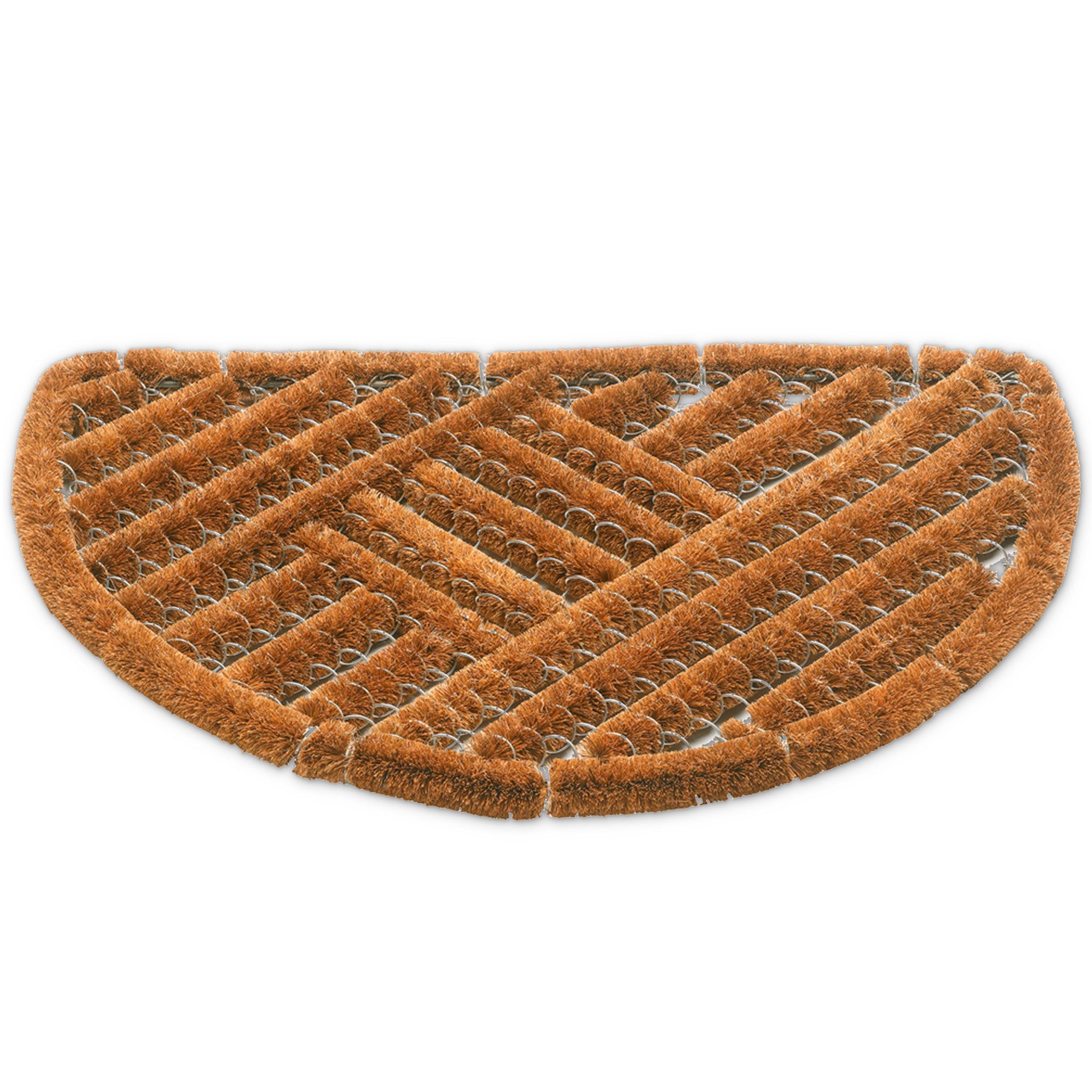 matches21 HOME & HOBBY Fußmatte Draht-Bürsten Kokosmatte natur halbrund 40x günstig online kaufen
