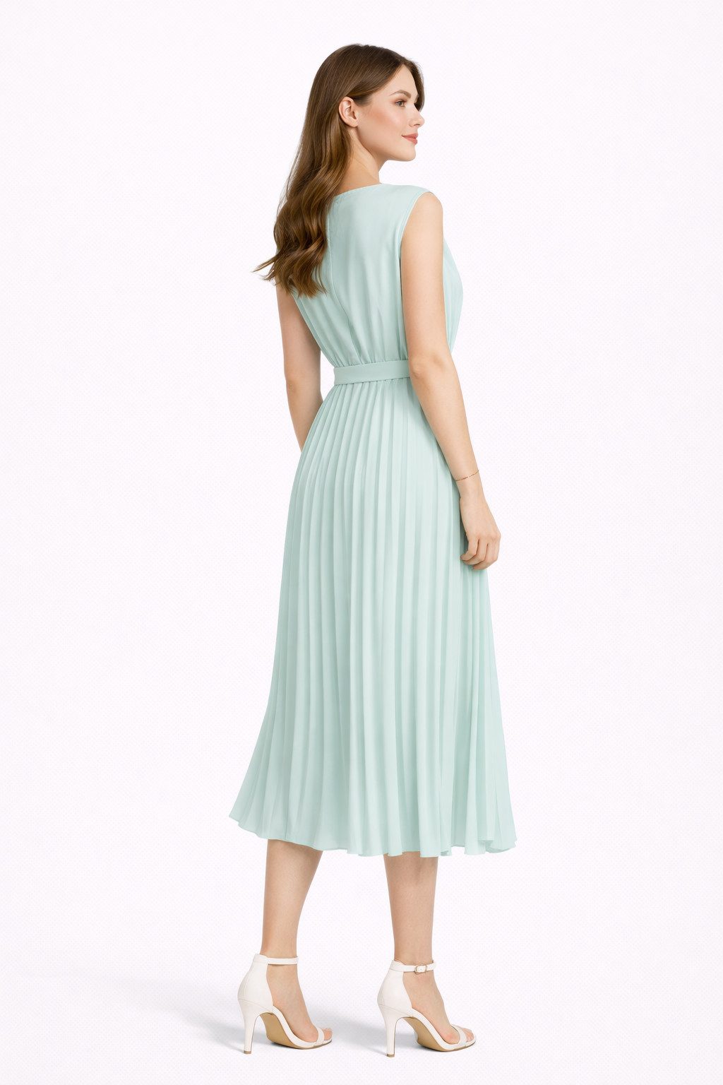 ITALY VIBES Cocktailkleid - Midikleid - Plisseekleid Damen - schickes Anlasskleid - Kleid