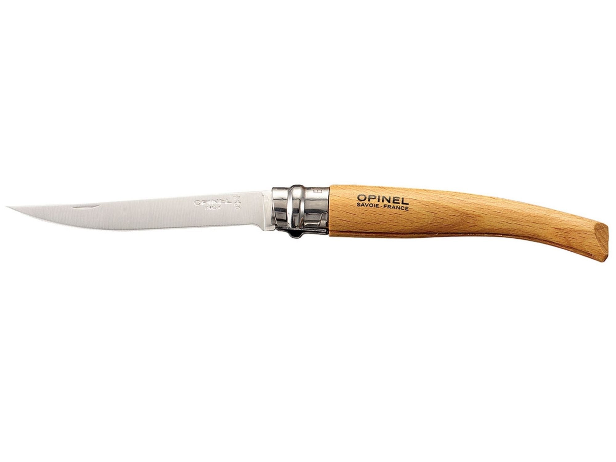 Opinel Taschenmesser Opinel Slim-Line, Größe 10, rostfrei, Buchenholz