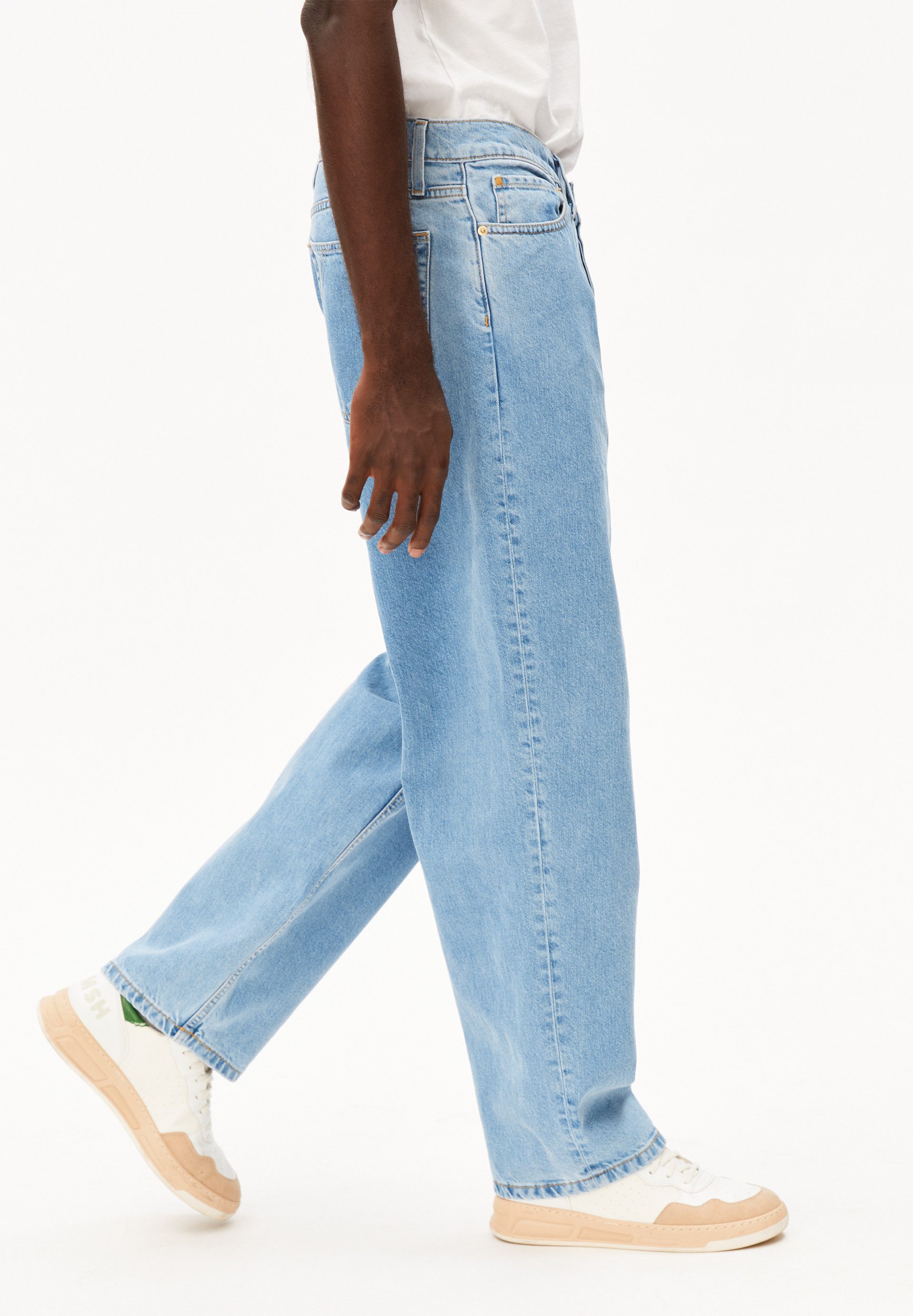 Armedangels Bootcut-Jeans JAAMEO Baggy Jeans recycelte Baumwolle (Non-Stretch, Baggy Fit) Mid waist