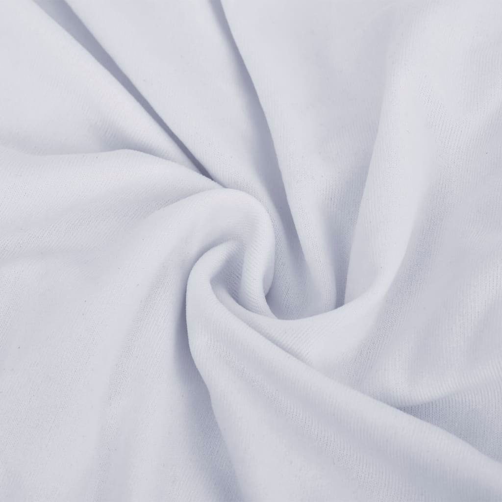3-Sitzer Weiß Polyester-Jersey, Sofahusse Stretch Hussen-Set furnicato
