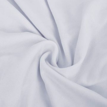 Hussen-Set Stretch Sofahusse 3-Sitzer Weiß Polyester-Jersey, furnicato