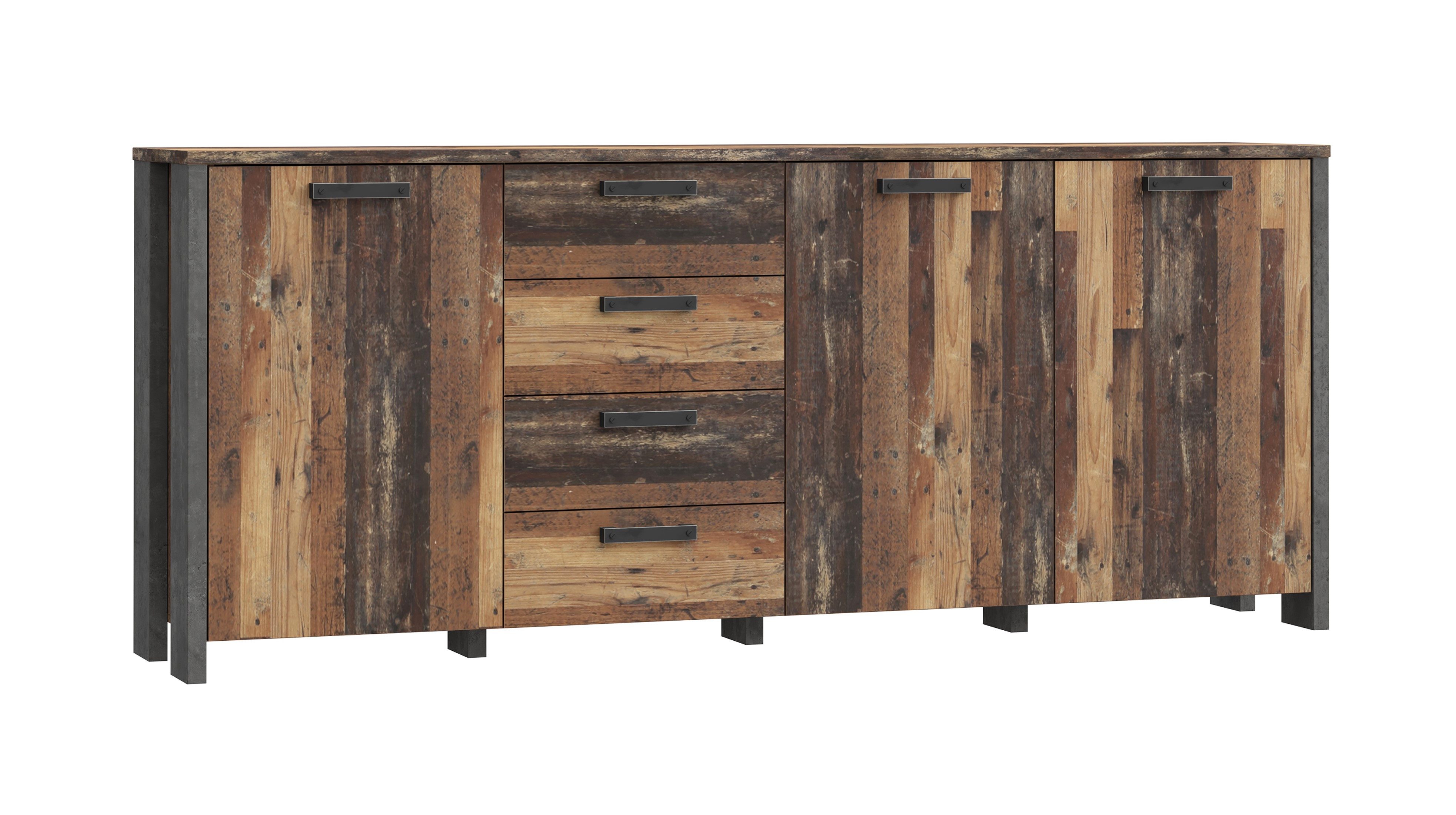 99rooms Kommode Califfo (Sideboard, Kommode), mit 4 Schubladen, viel Stauraum, 3-türig, Modern Design