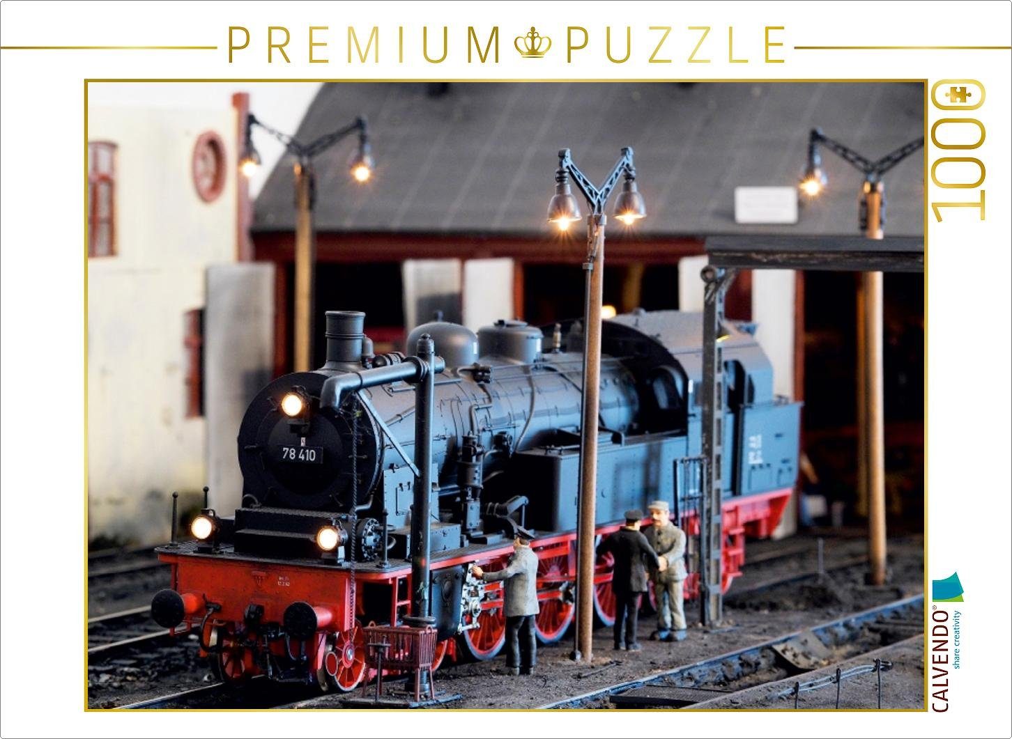 CALVENDO Puzzle CALVENDO Puzzle Arbeiten an der Dampflok 1000 Teile Lege-Größe 64 x 48 cm Foto-Puzzle Bild von Anneli Hegerfeld-Reckert, 1000 Puzzleteile | Puzzle