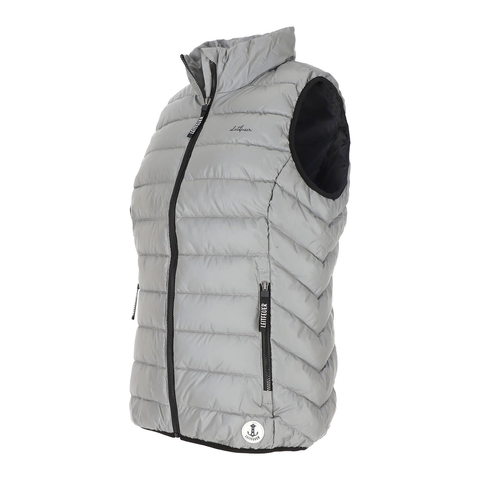 Leitfeuer Steppweste Damen Weste reflektierend - Gesteppte Weste mit Kapuze günstig online kaufen