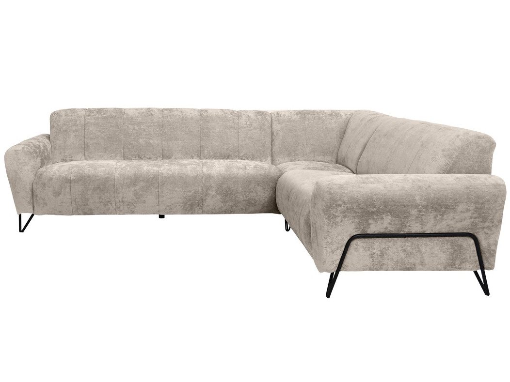 Beautysofa Ecksofa mit Metallbeine in Schwarz VOLARE L, ohne Schlaffunktion, mit höchstem Sitzkomfort – Bild 2 von 5