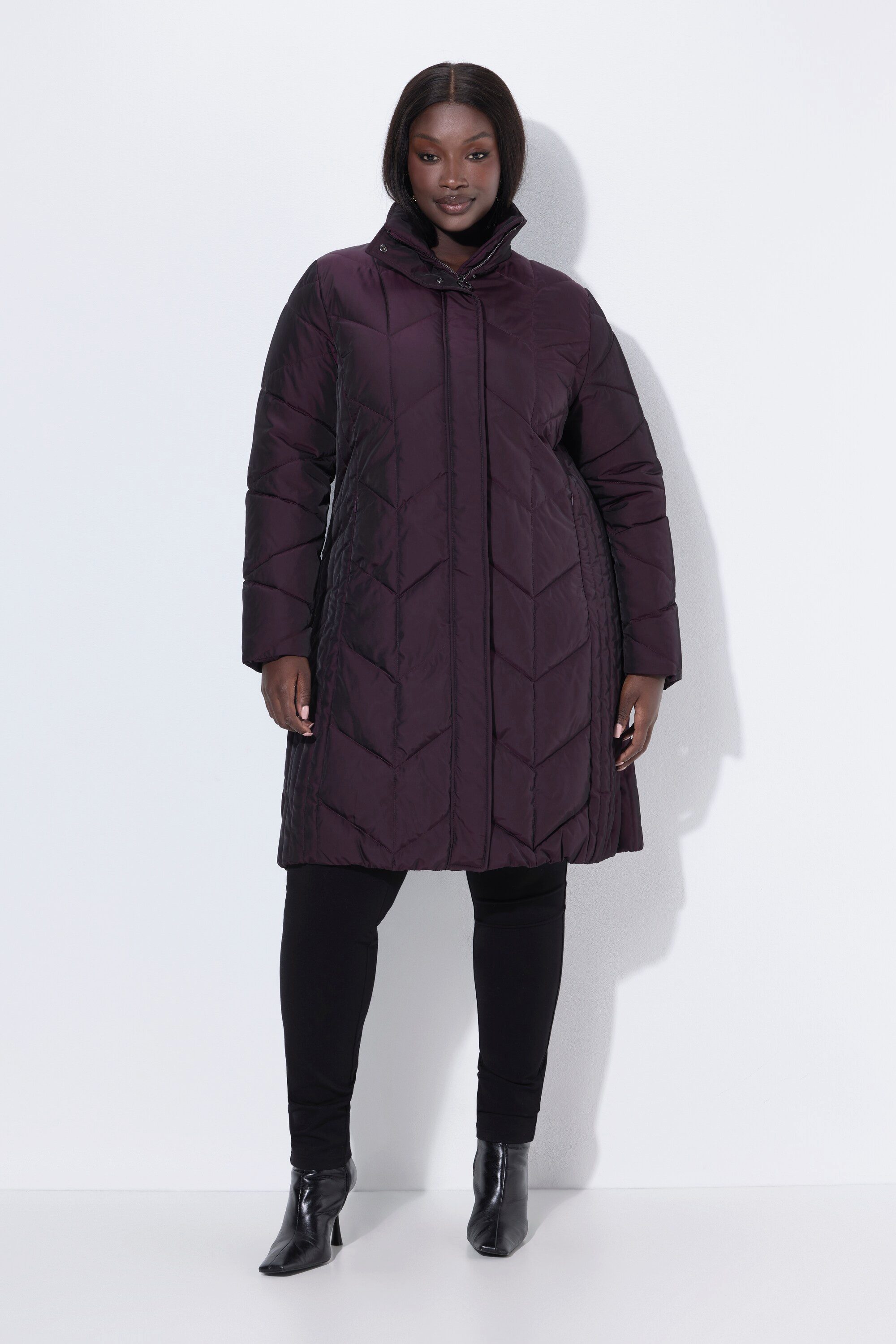 Ulla Popken Steppjacke Steppmantel wasserabweisend A-Linie günstig online kaufen