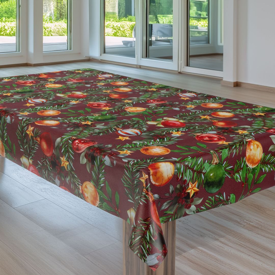 laro Tischdecke Wachstuchtischdecke Weihnachtsmix PVC Eckig – Bild 4 von 5