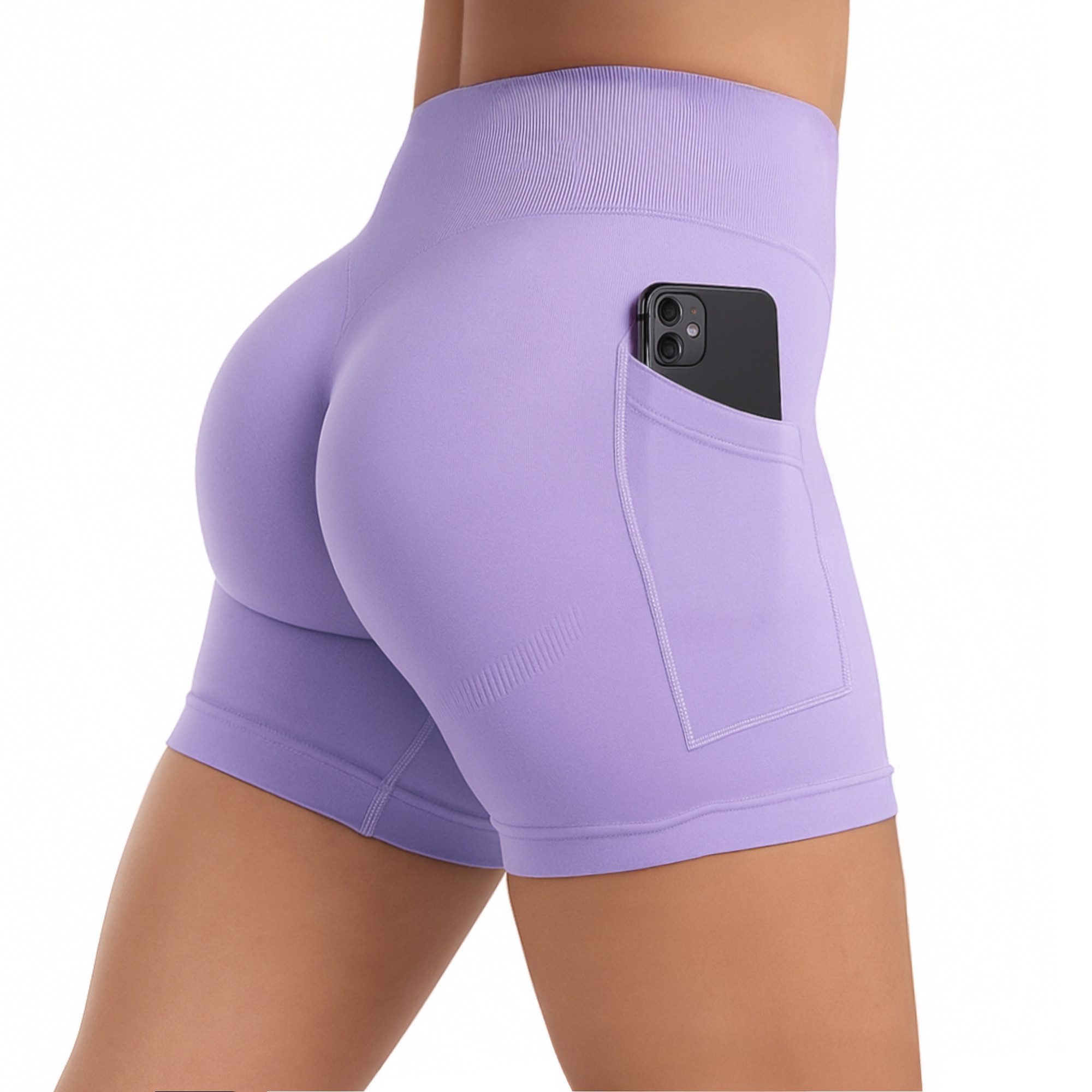 Smilodox Shorts Temmy, Kurze Sport Hose mit Pocket und Kontur, breiter Bund optimaler Halt, elastisch, figurbetonend, Gym Jogging Alltag