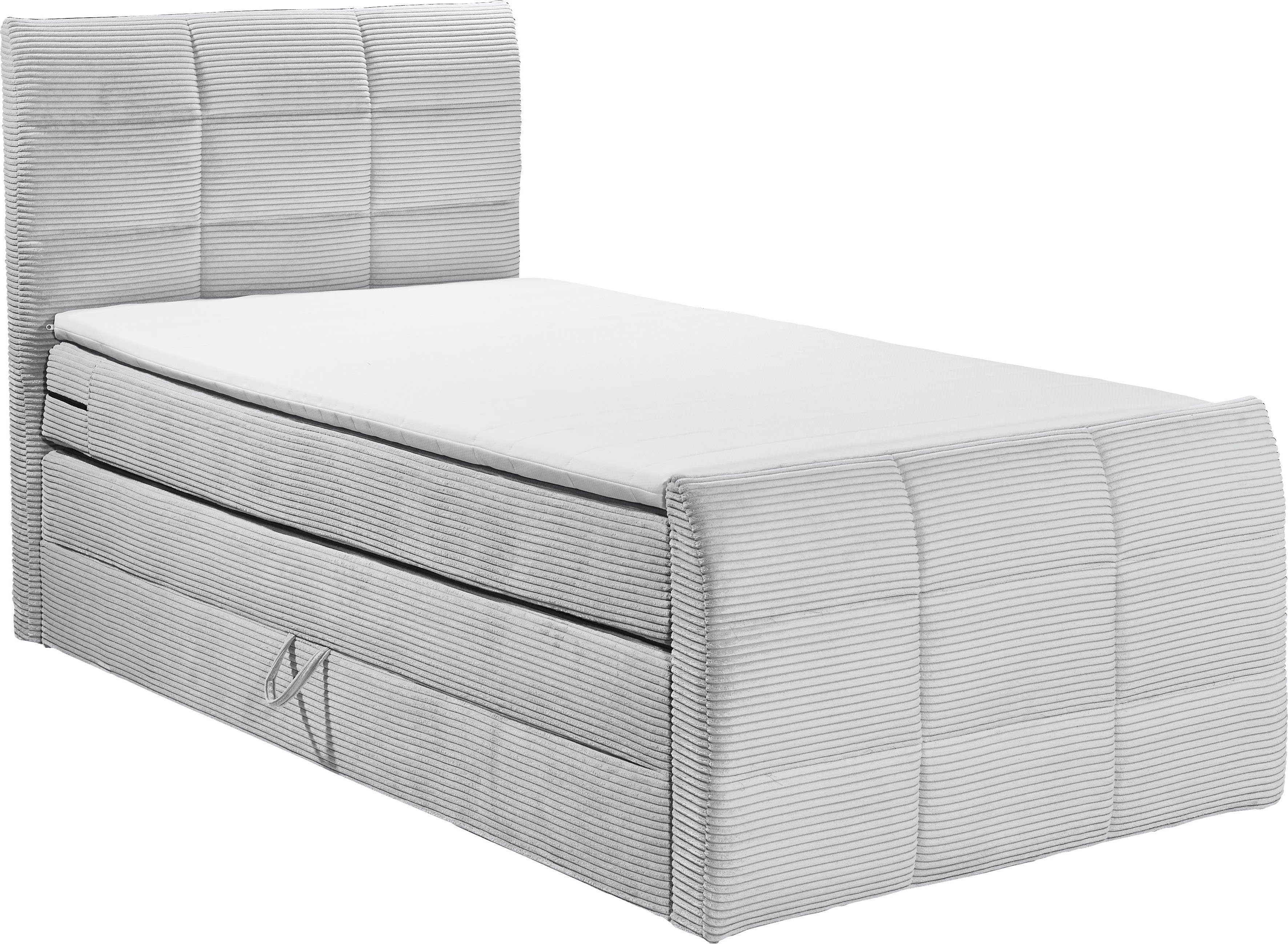 ED EXCITING DESIGN Boxspringbett Bolivia, harte Seite mit Kokosmatte, weiche Seite mit Filzabdeckung