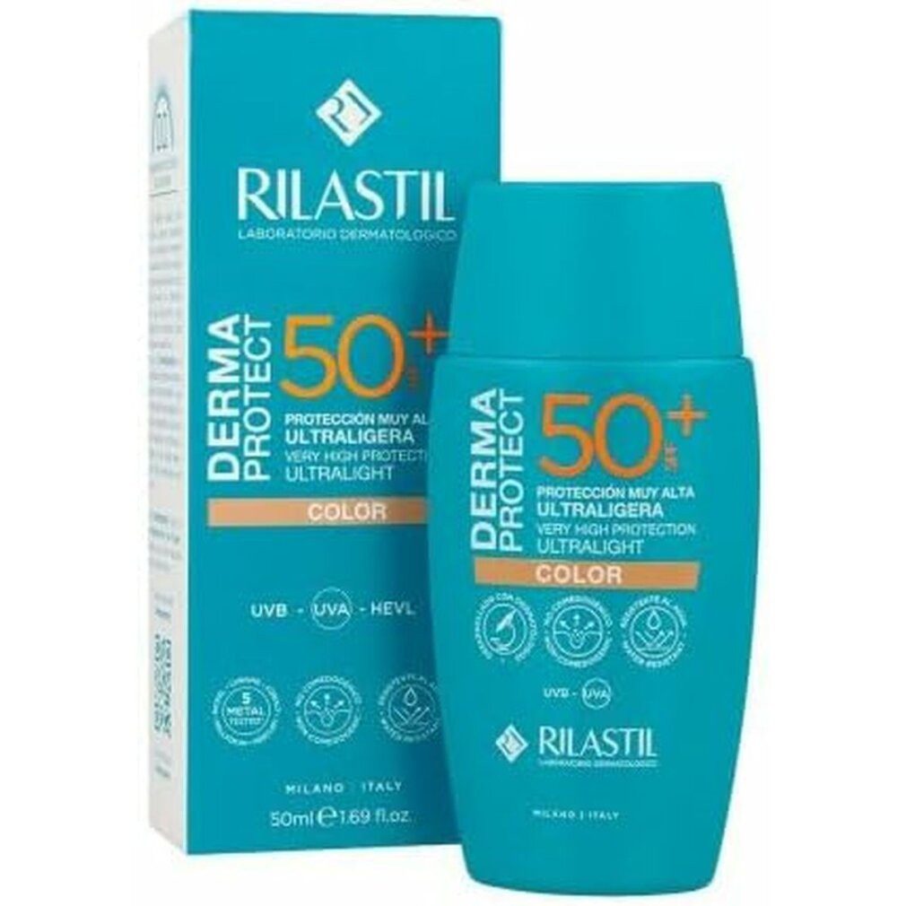 Rilastil Körperpflegemittel DERMAPROTECT ultraleichter Lichtschutz mit Farbe SPF50+ 50 ml