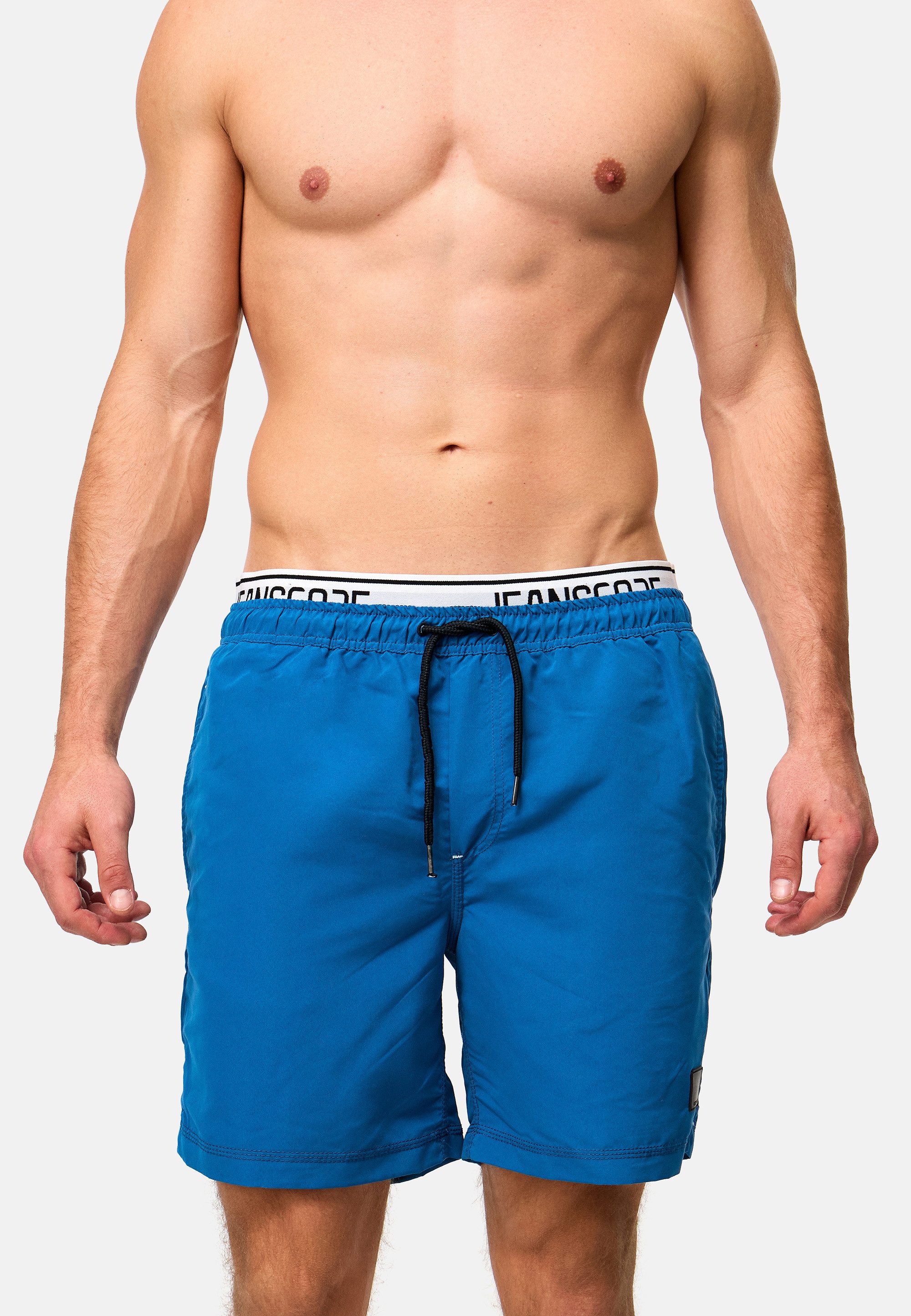 Indicode Badeshorts Herren Solomon Schwimmshorts mit elastischem Bund und Kordelzug
