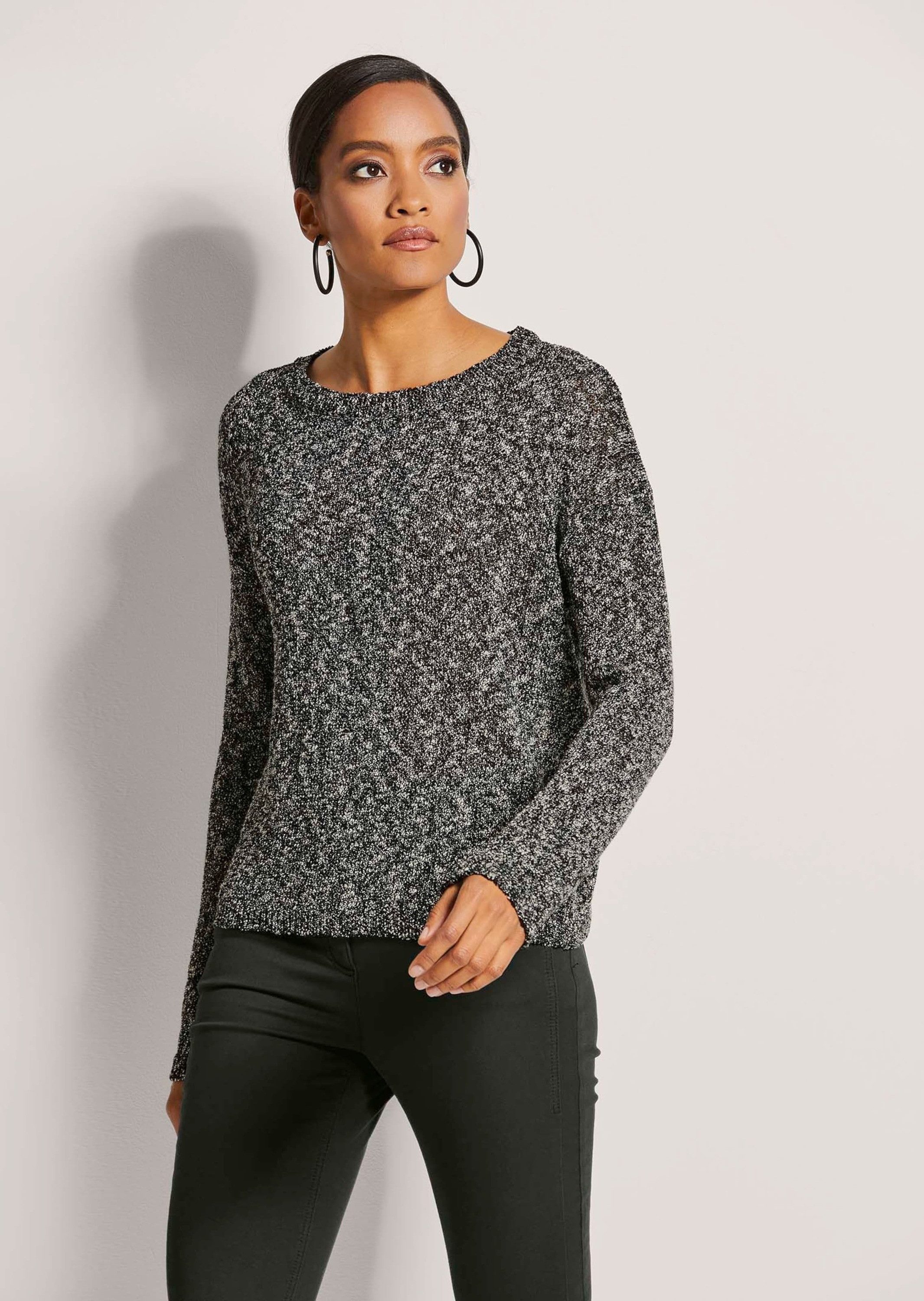 MADELEINE Strickpullover Pullover mit Metallic-Effekt