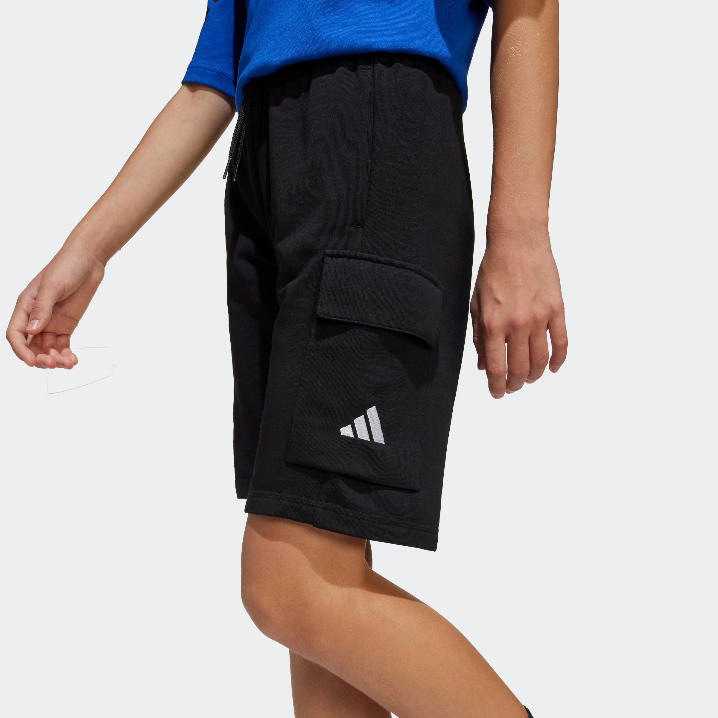 adidas Sportswear Shorts J SL FT C SH für Kinder, mit Gummizug, aus Baumwolle, normal-weite Passform