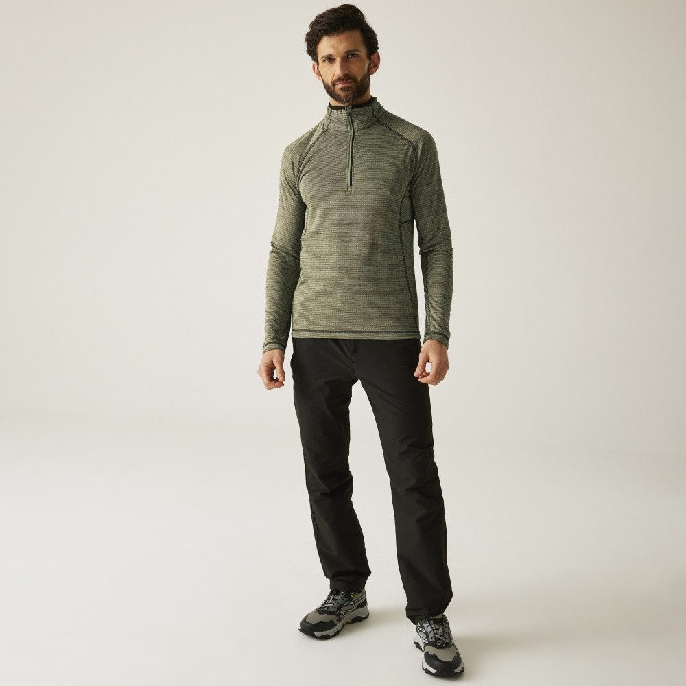 Langarmshirt Regatta Yonder II Fleece mit halblangem Reißverschluss für Herren