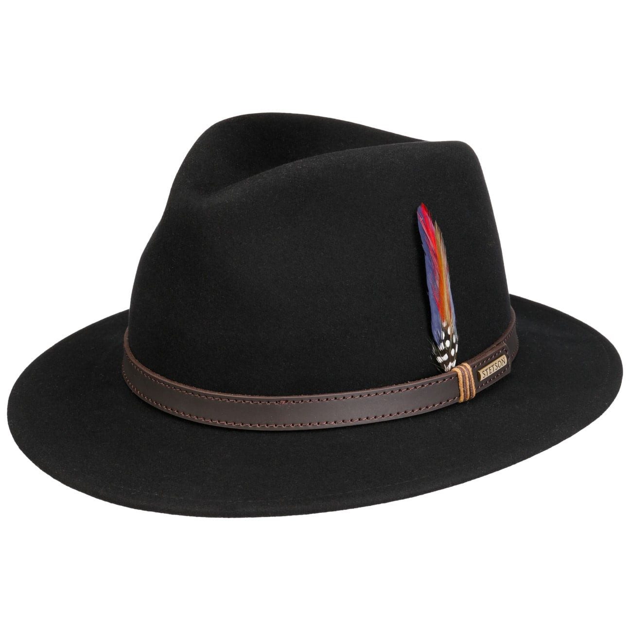 Stetson Filzhut (1-St) Wollfilzhut mit Lederband