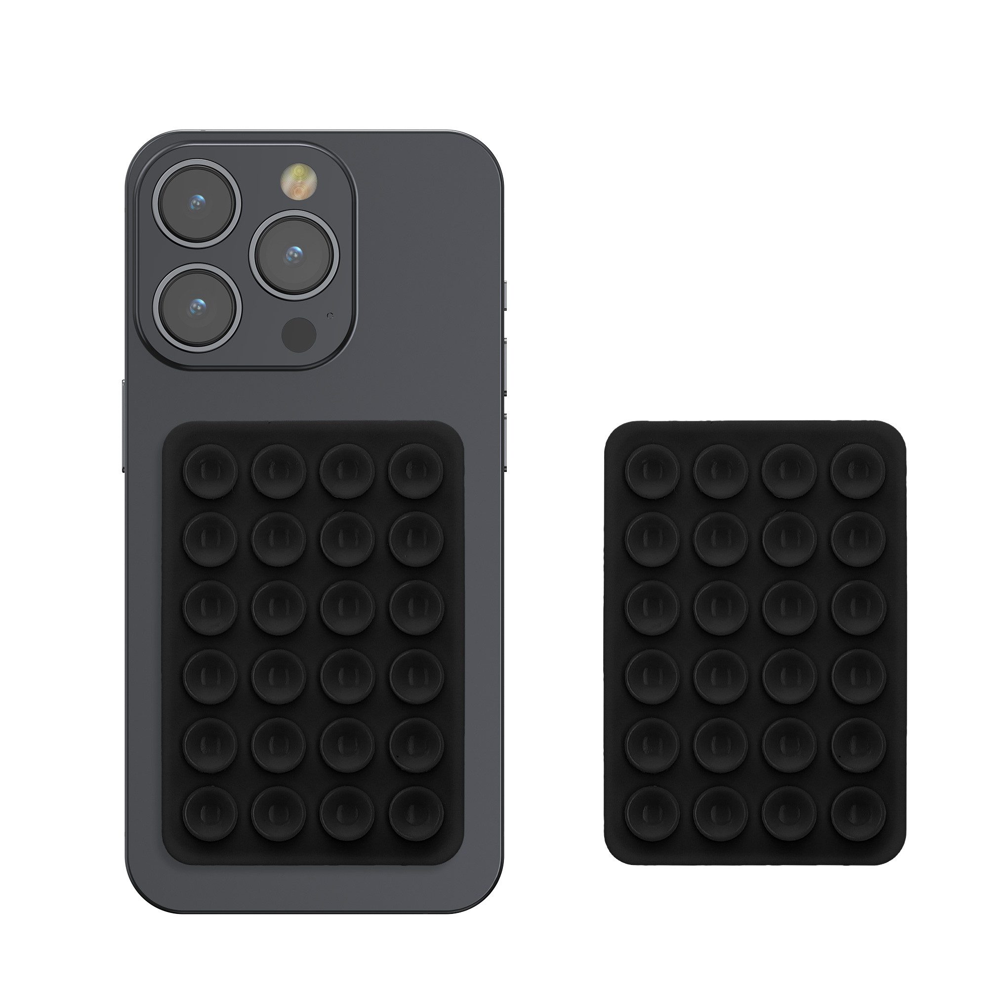 kwmobile Popsockets 2x Silikon Saugnapf Handyhalterung - Handy Halter selbstklebend, (2-tlg., 5,5 x 8cm Universal Halterung für Handyhüllen)