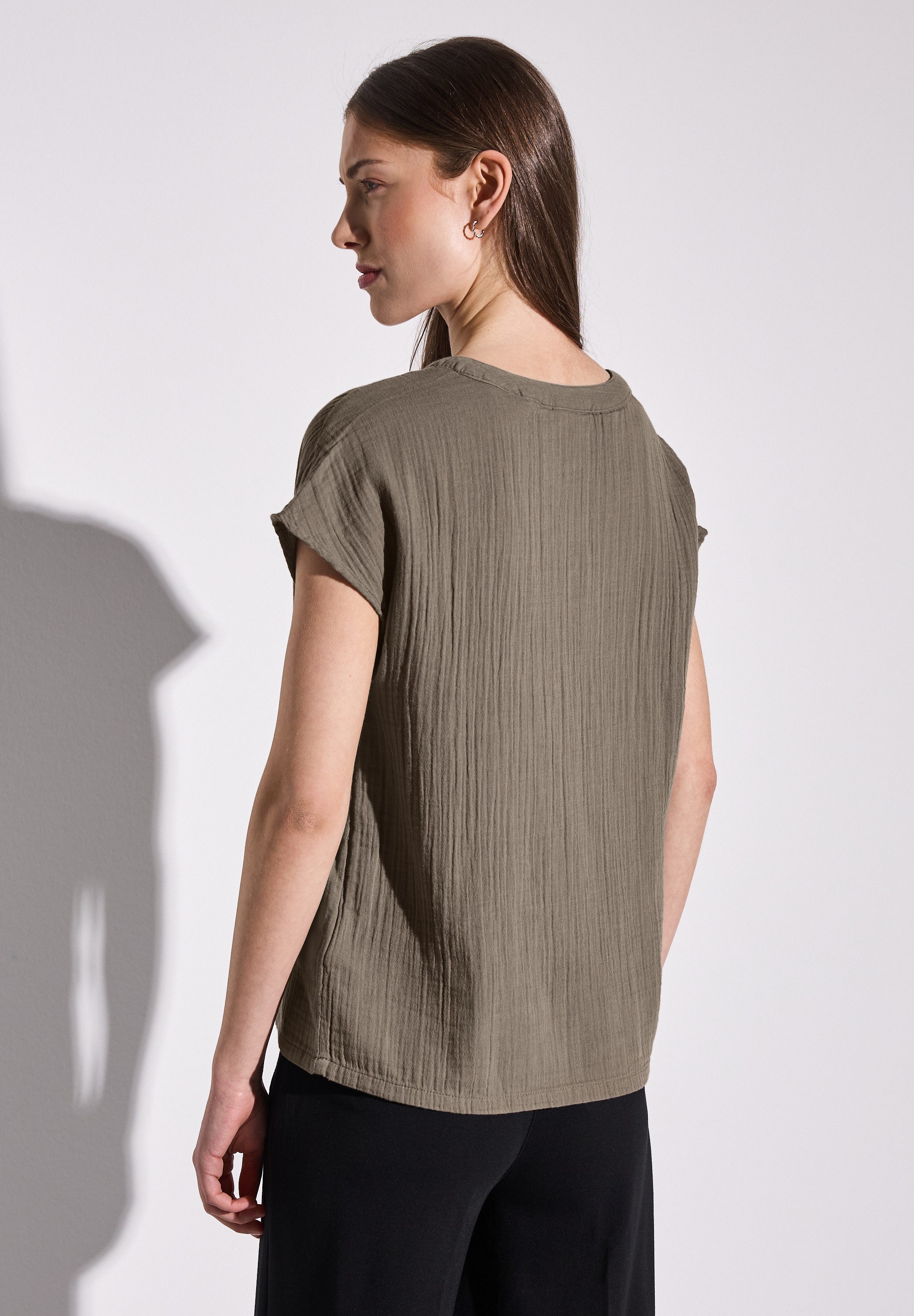 STREET ONE Hemdbluse, aus reiner Baumwolle günstig online kaufen