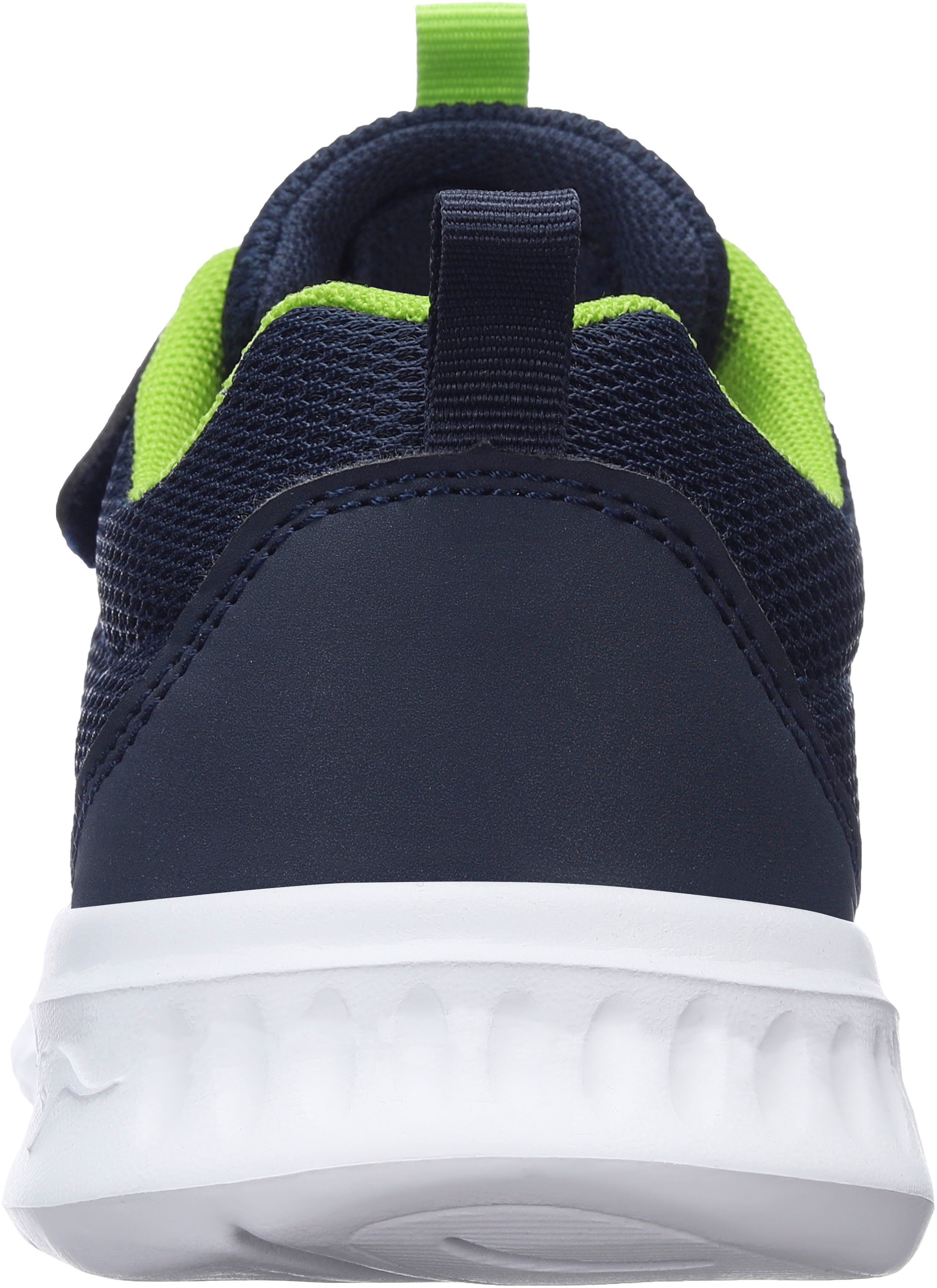 KangaROOS KL-Rise EV elastischen Klettverschluss mit Sneaker und navy-lime Schnürsenkeln