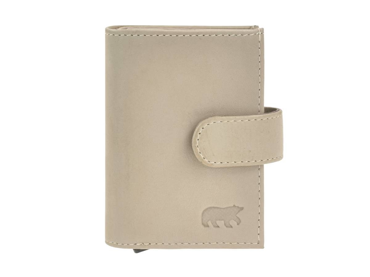 Bear Design Geldbörse BEAR DESIGN Kartenbörse ERIC "CALLISTO PELLE" feather, Kartenbörse, Kartenetui, Lederbörse mit Scheinfach und Münzfach
