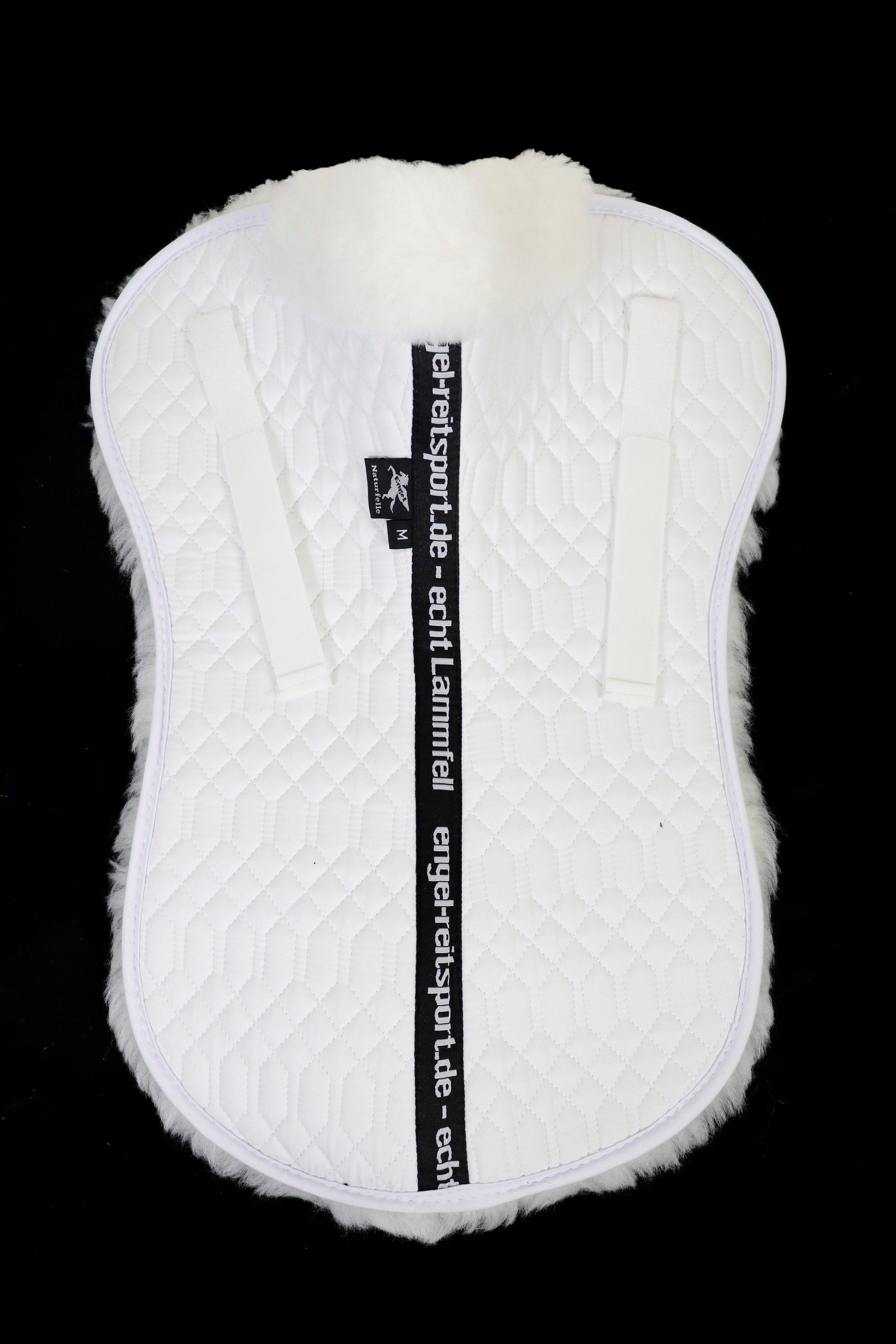 Engel Reitsport Sattelpad Sattelkissen Sattelpad SAKIS1 Lammfell & Baumwollsteppstoff Fellkranz