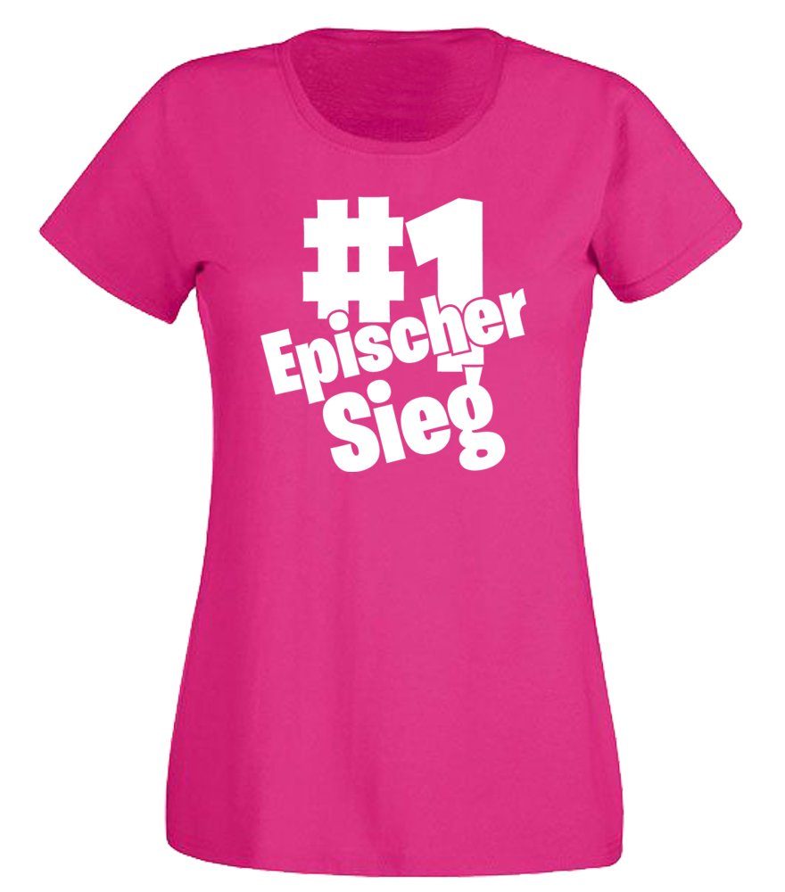 Ggraphics TShirt Damen TShirt 1 Epischer Sieg mit trendigem
