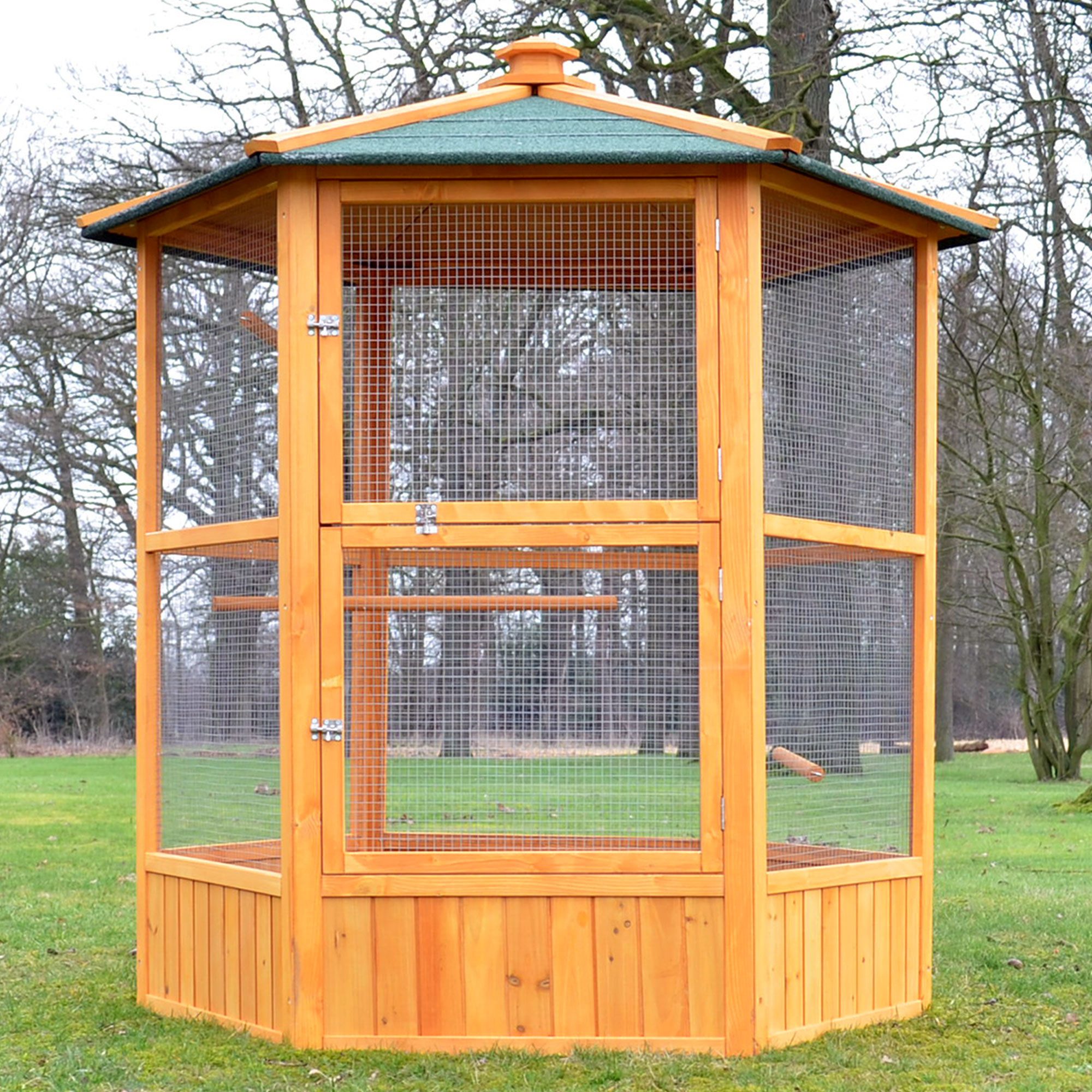 Zooprinz Vogelhaus Vogelvoliere Maxi Wetterfest Winterfest, Kiefernholz, Bi günstig online kaufen