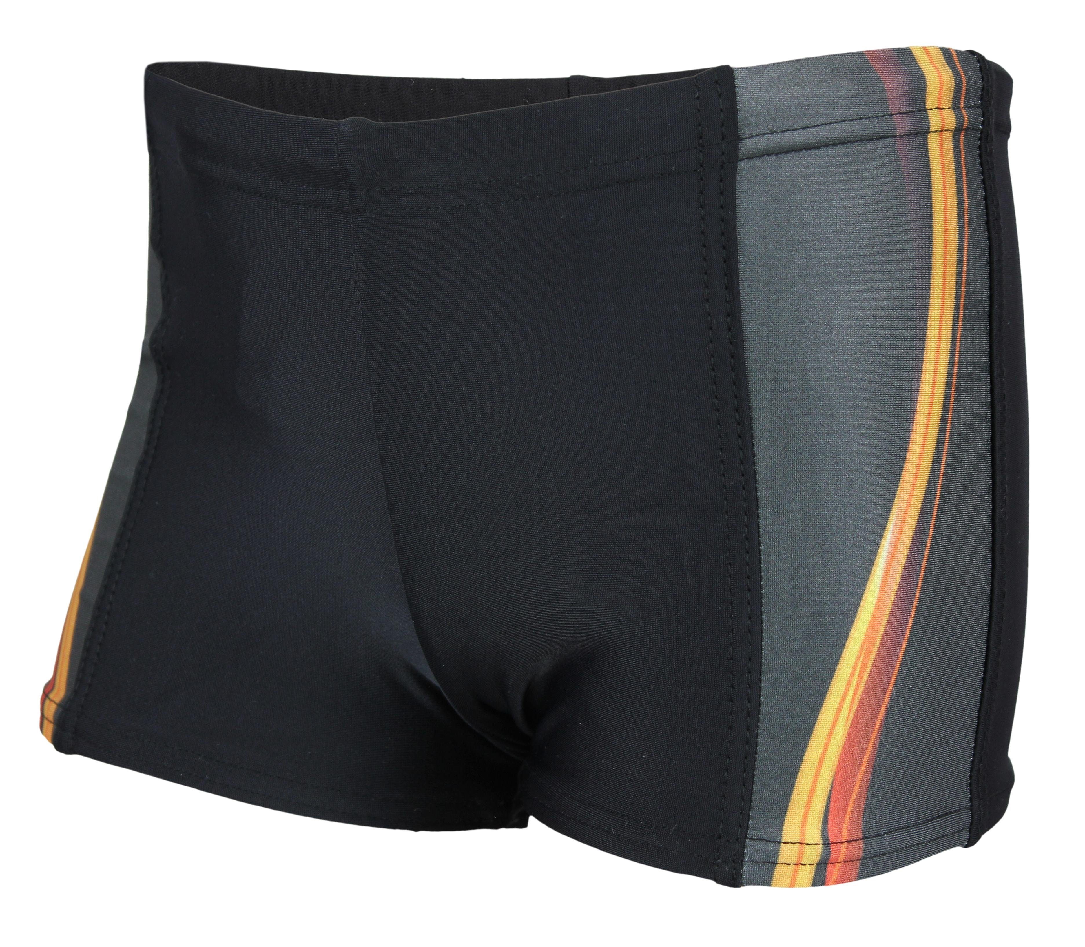 Aquarti Badehose Aquarti Jungen Schwimmhose Kontrastfarbige Einsätze 13722 Schwarz / Orange