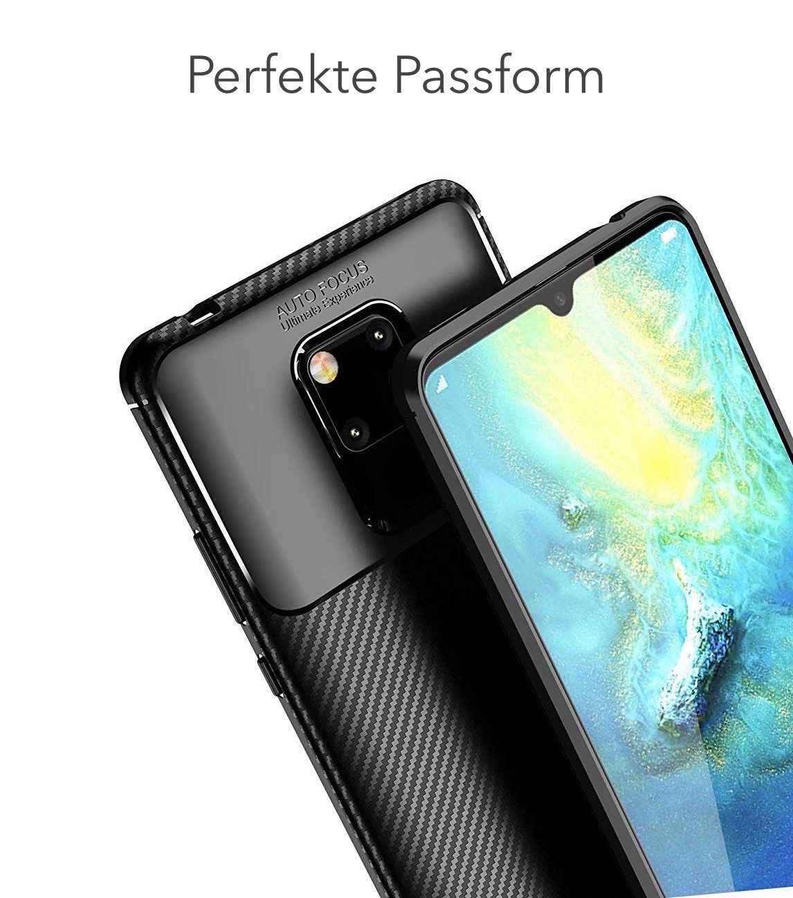 AVANA Handyhülle für Huawei Mate 20 / Pro / Lite Hülle Silikon Schutzhülle Slim Case, Cover, Bumper, Carbon Optik