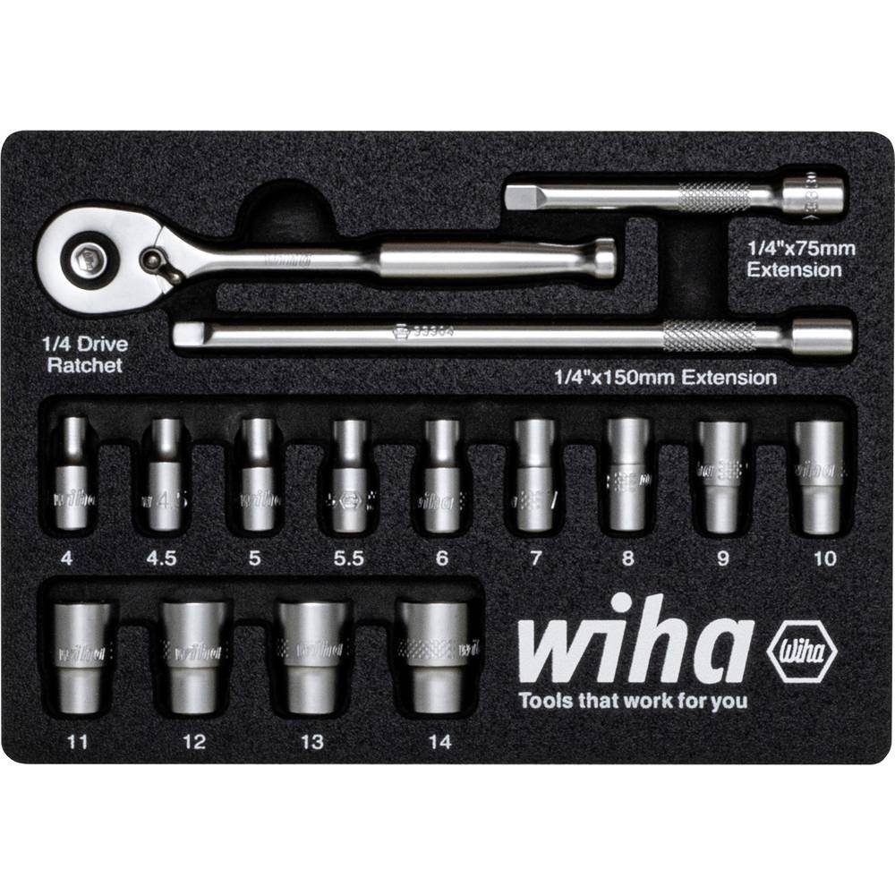 Ratsche Ratschenschlüssel Set 1/4″ 16-tlg