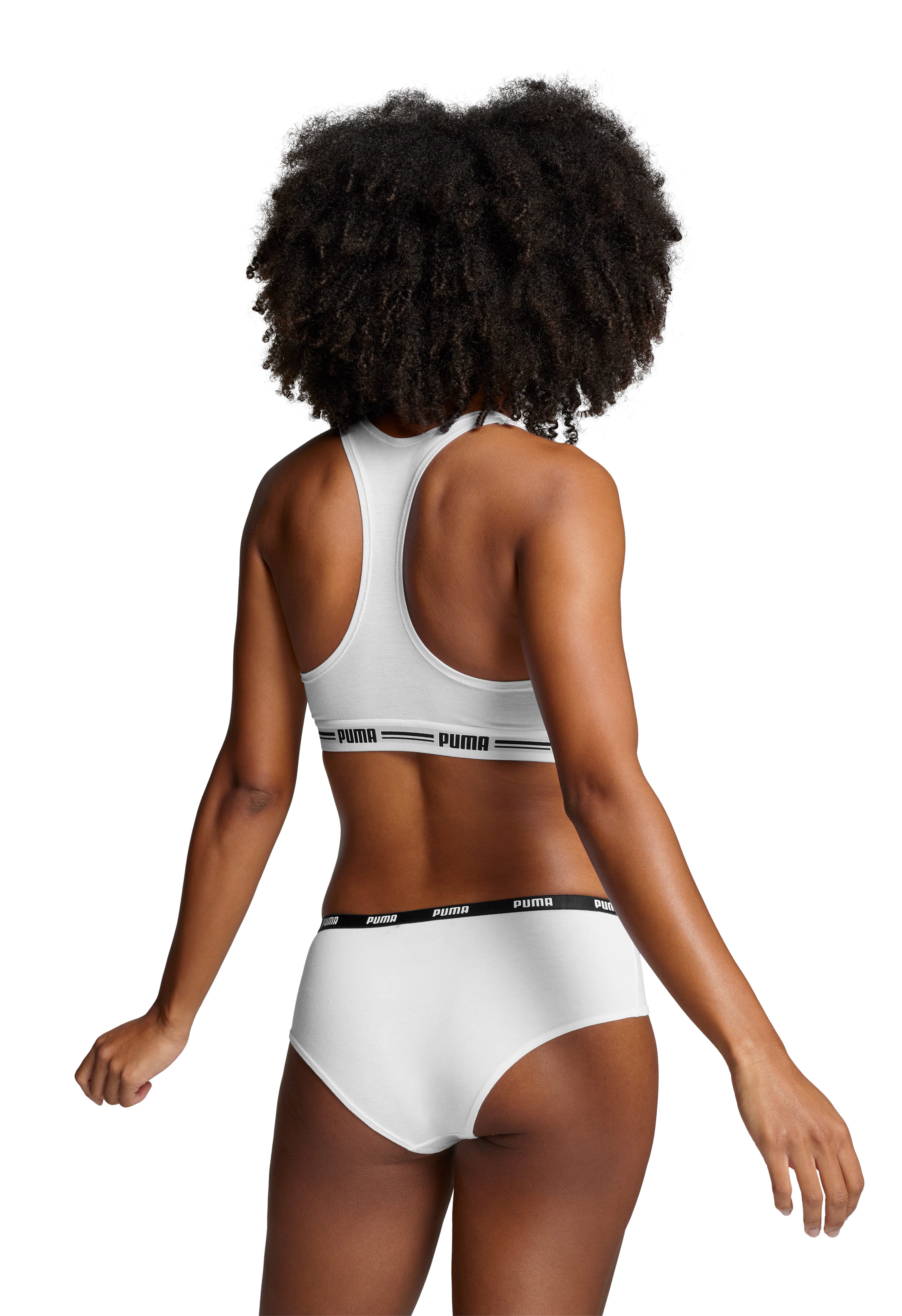 PUMA Hipster PUMA WOMEN HIPSTER 2P (2er Pack) Mit elastischem Logobund