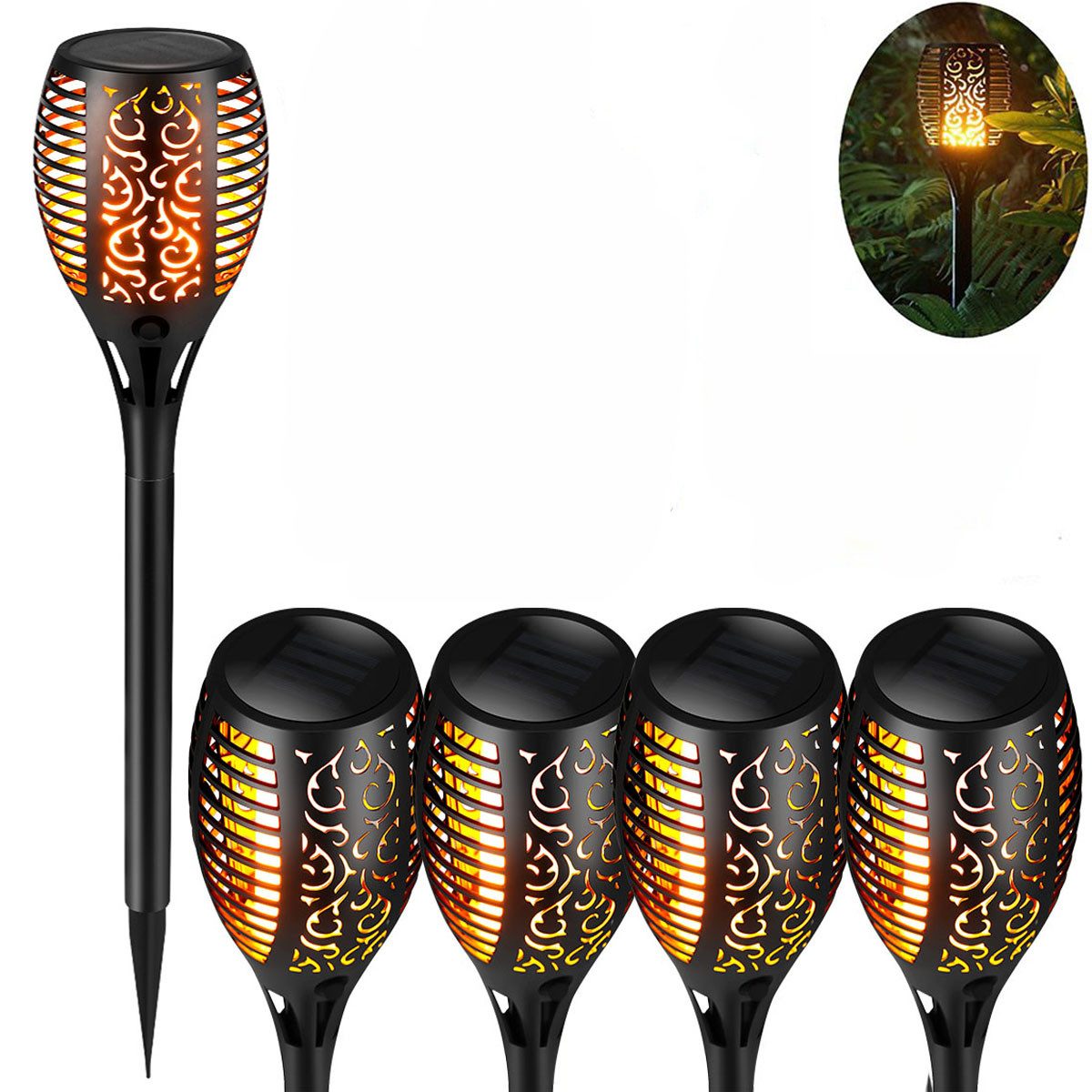 LETGOSPT LED Solarleuchte 4er-Pack Solar lampe, günstig online kaufen
