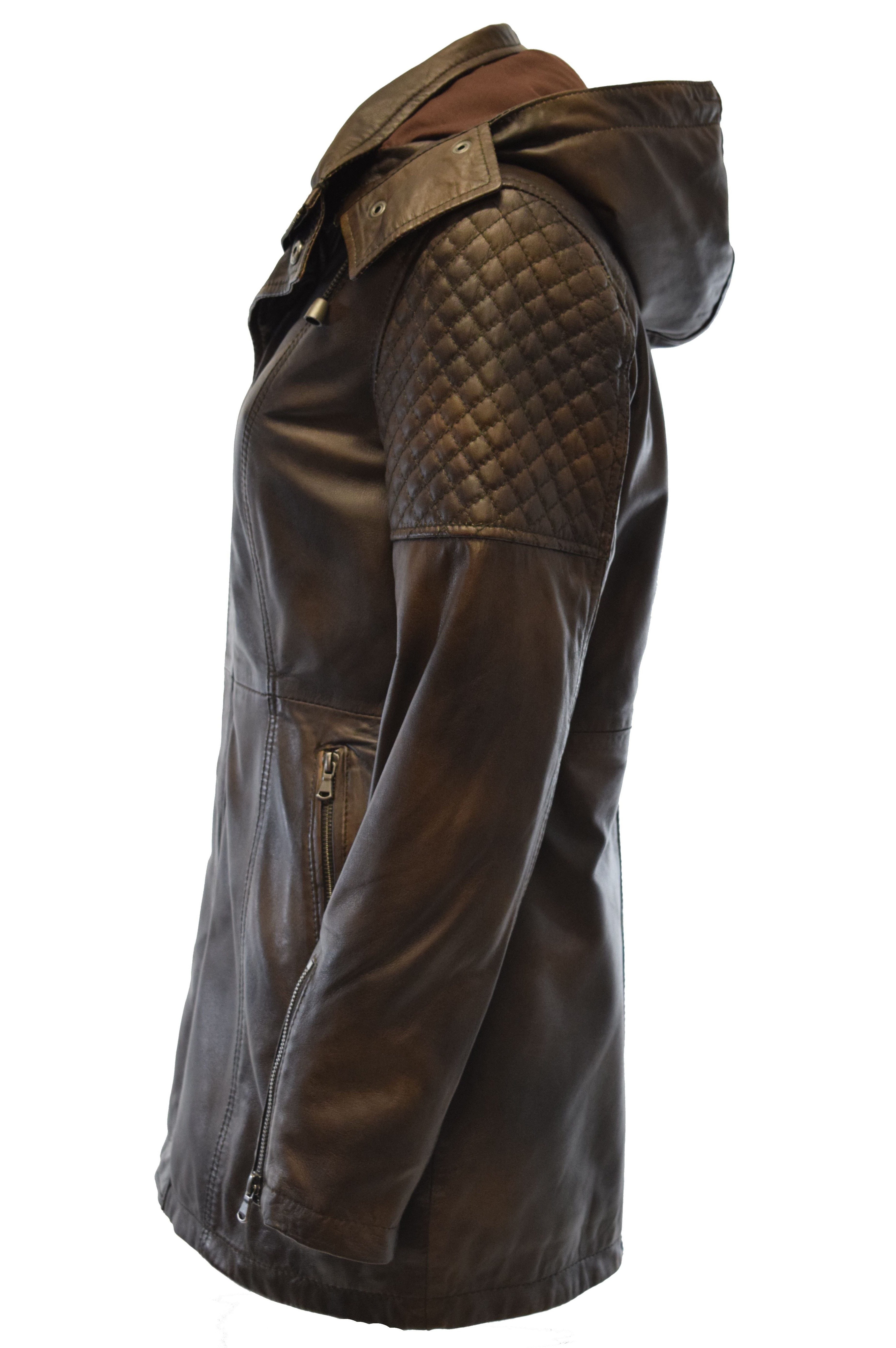 Zimmert Leather Lederjacke Marta washed, Mocca, günstig online kaufen