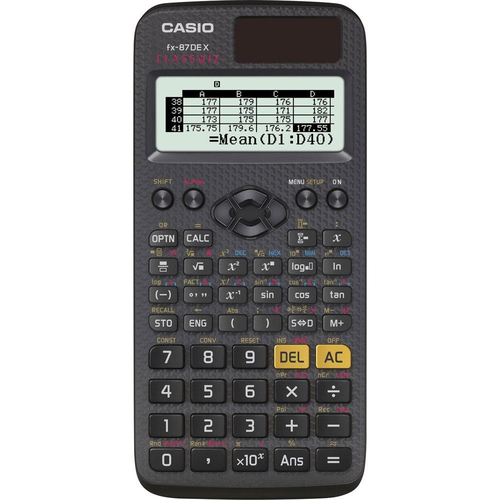 Taschenrechner Casio FX-87DEX Technisch wissenschaftlicher Rechner Schwarz Display (