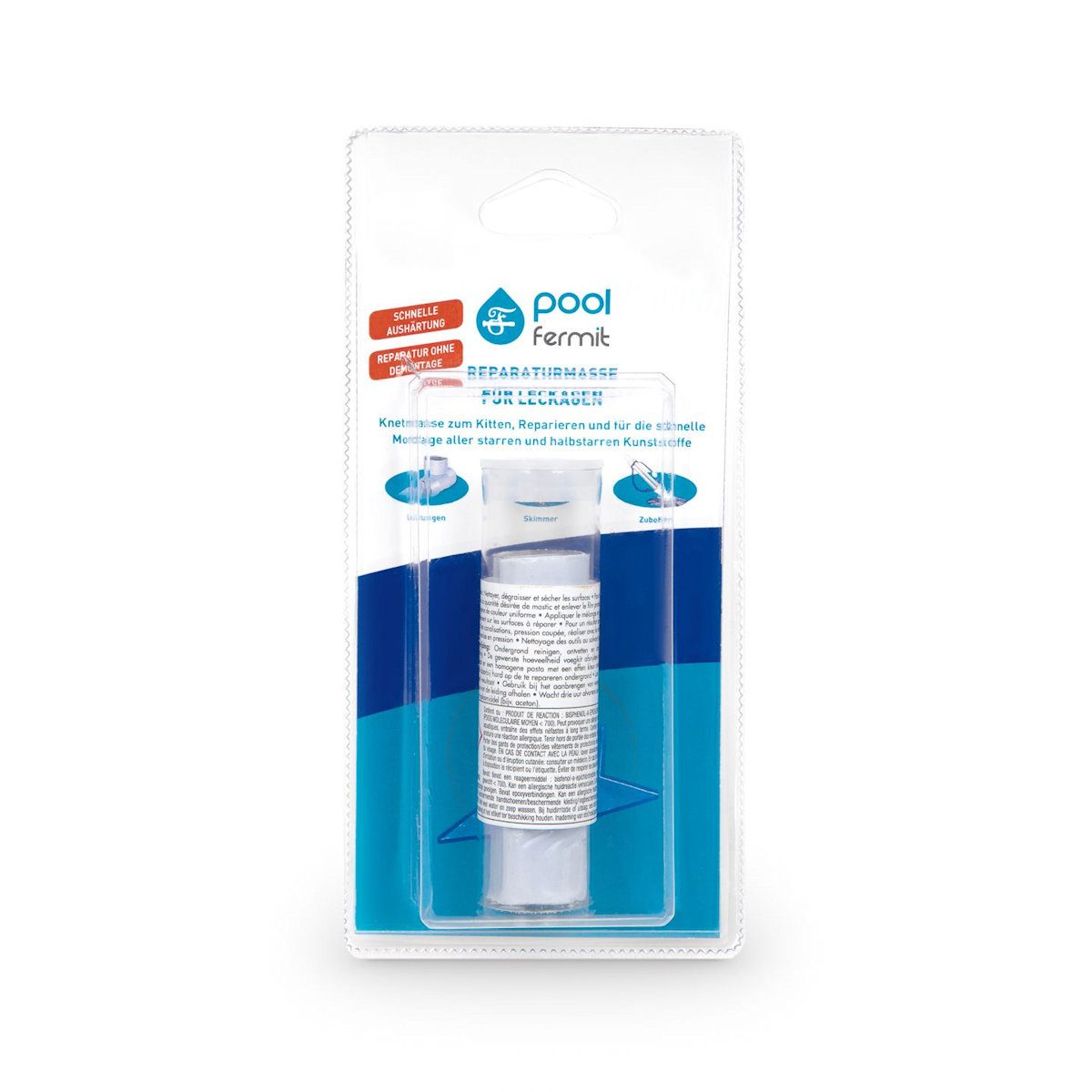 Dichtstoff Pool Epoxid - Reparaturdichtmasse für Kunststoff, Pool - Knetmasse