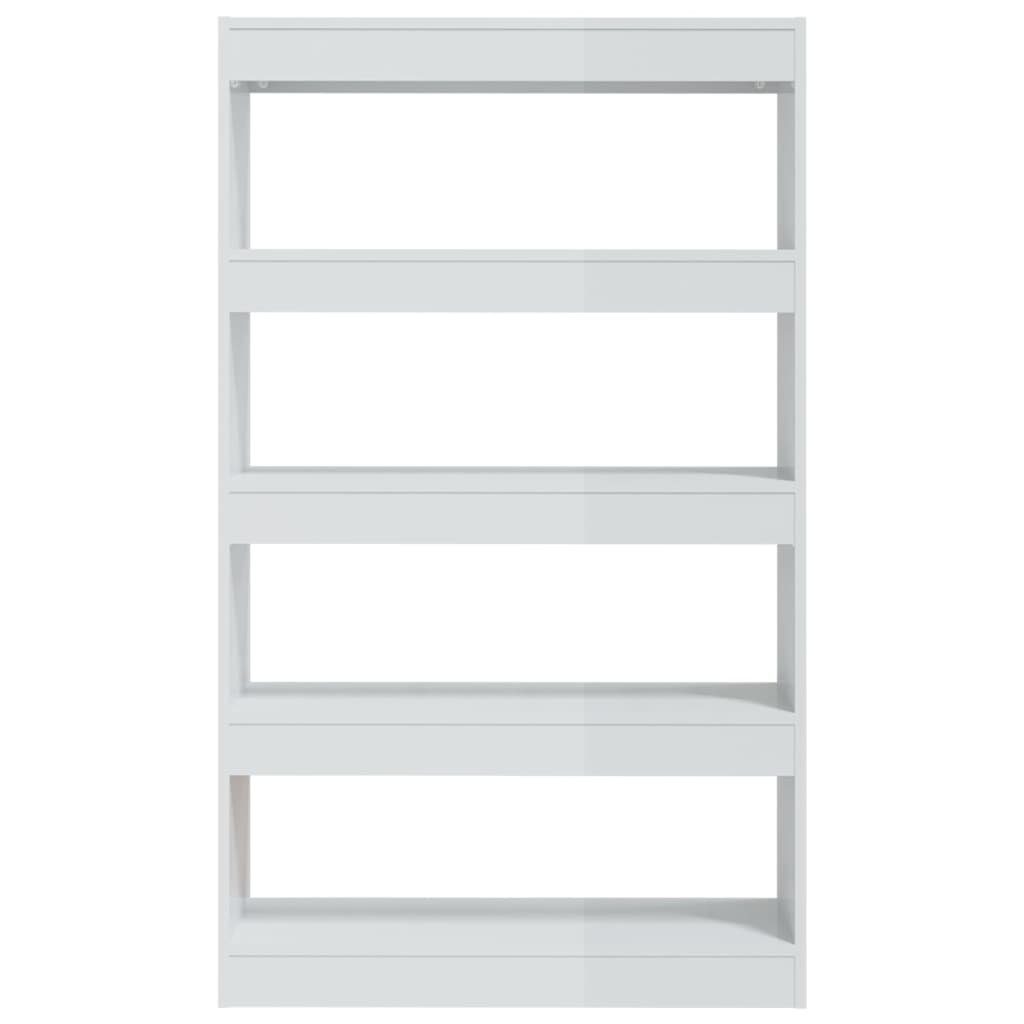 80x30x135cm Hochglanz-Weiß furnicato Bücherregal/Raumteiler Holzwerkstoff Bücherregal