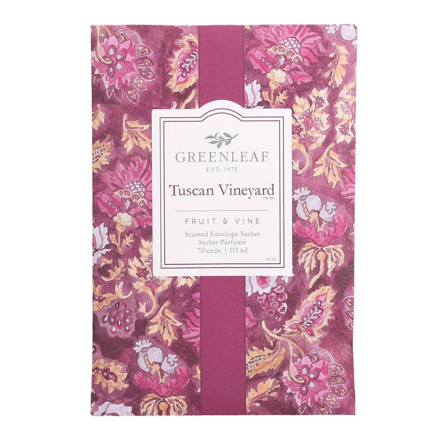 Greenleaf Anti-Geruchs-Säckchen Tuscan Vineyard (1-St), Duft Sachets aus parfümierter Tonerde 115 ml