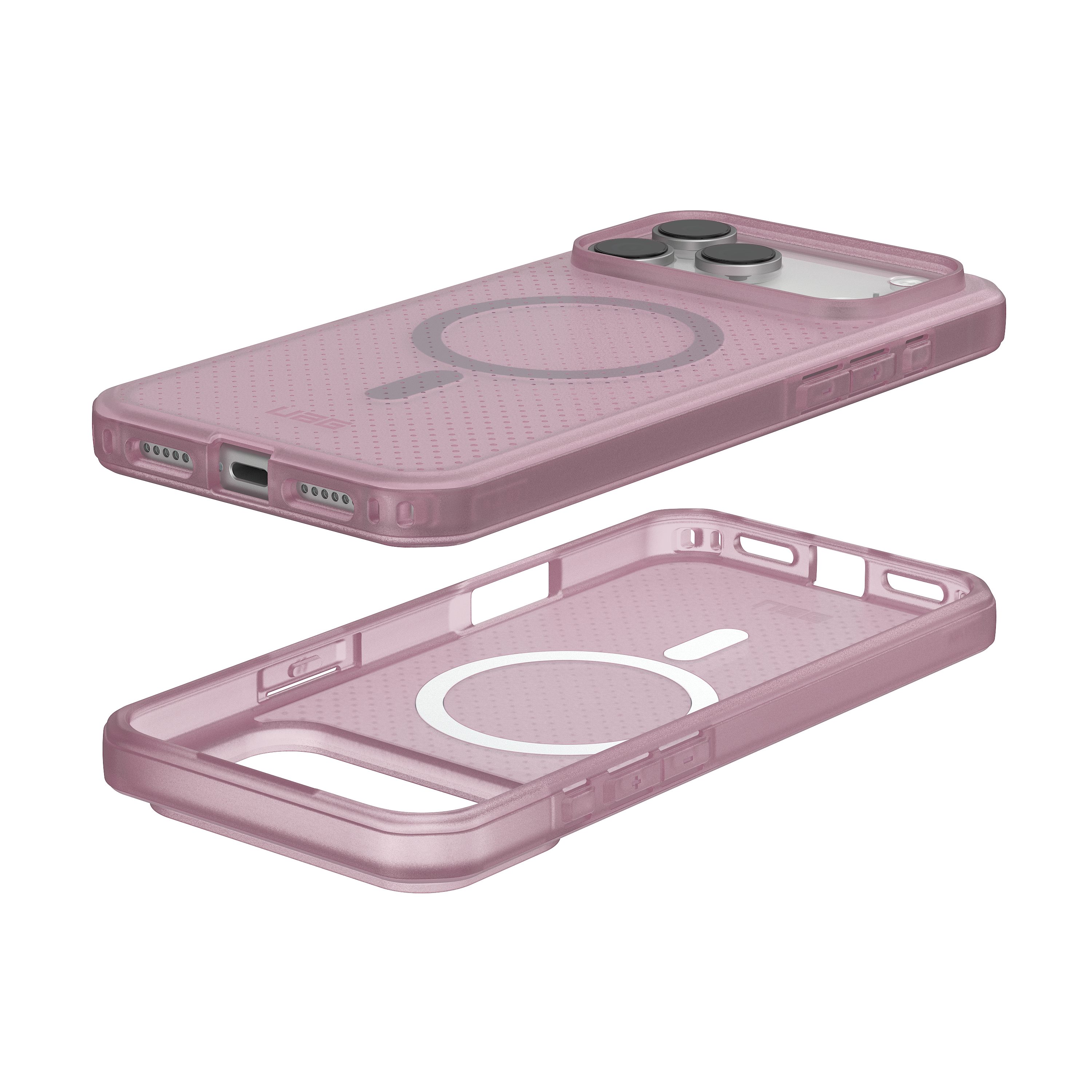 Urban Armor Gear Smartphone-Hülle Dot MagSafe Case - iPhone 17 Pro Max Hülle, (4,6 Meter Fallschutz, Wireless-Charging kompatibel)