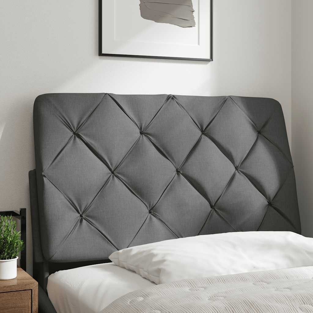 vidaXL Bett, Kopfteil-Kissen Dunkelgrau 90 cm günstig online kaufen