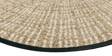 Teppich Cascara beige, wash+dry by Kleen-Tex, rund, Höhe: 7 mm