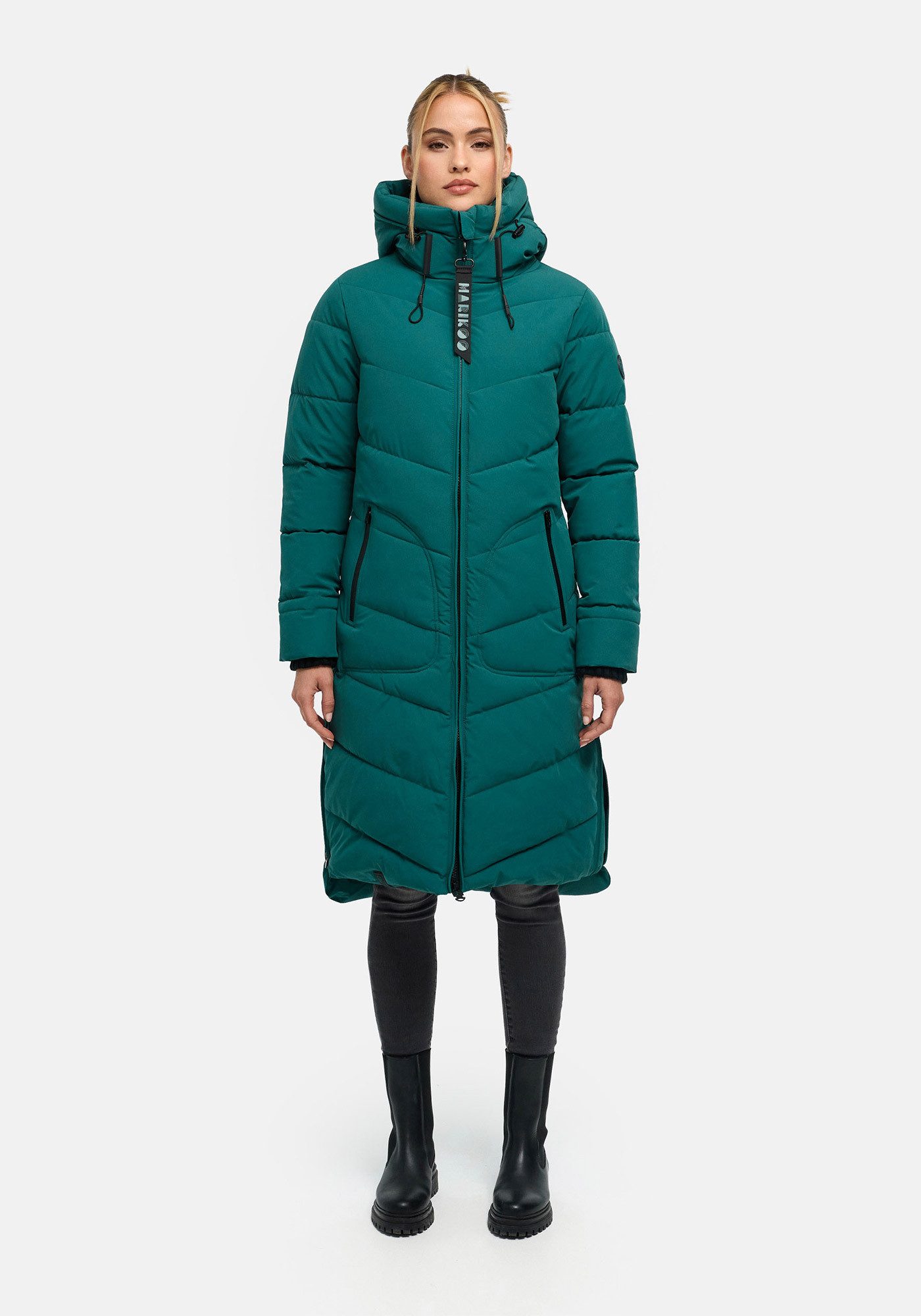 Marikoo Winterjacke Benikoo langer Winter Mantel gesteppt