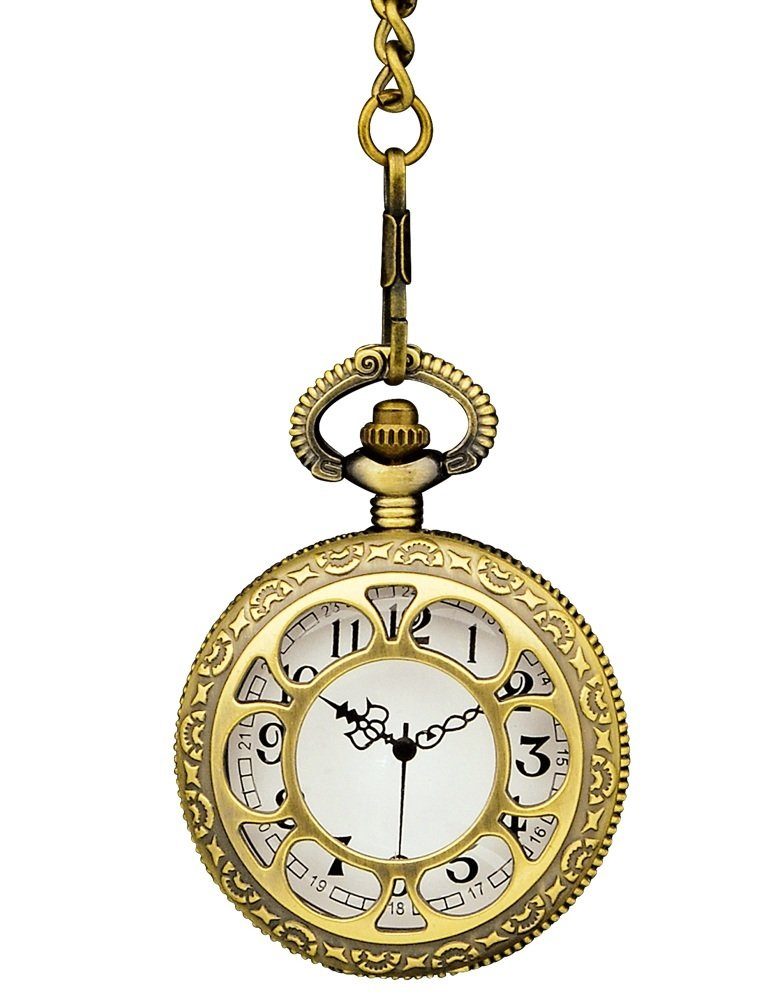 Das Kostümland Blaster Antike Taschenuhr Altgold zum Steampunk Kostüm