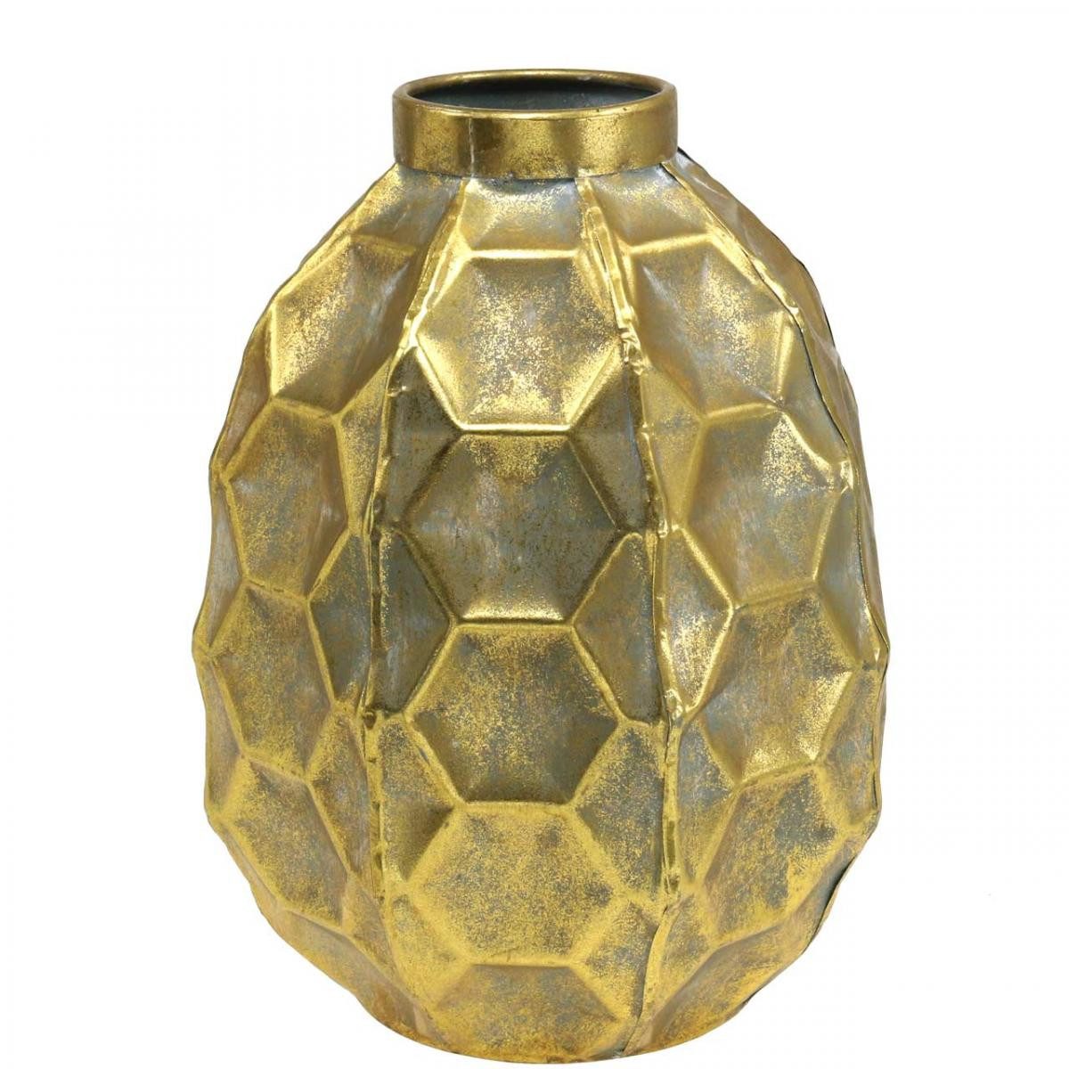 Viana Übertopf Goldene Vintage Blumenvase Metall günstig online kaufen