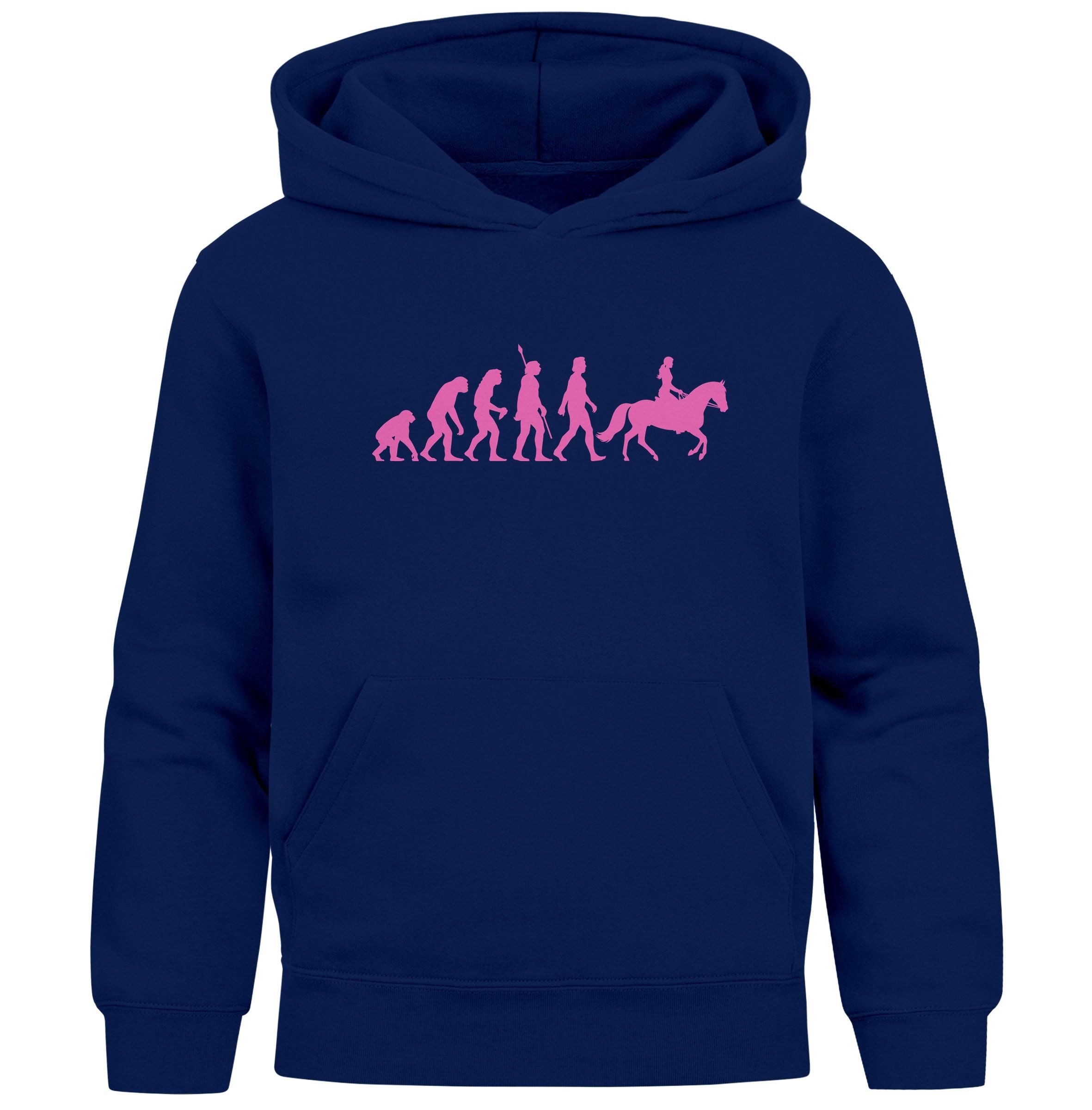 MoonWorks Hoodie Kinder Hoodie Mädchen Pferde Evolution Grafik Aufdruck
