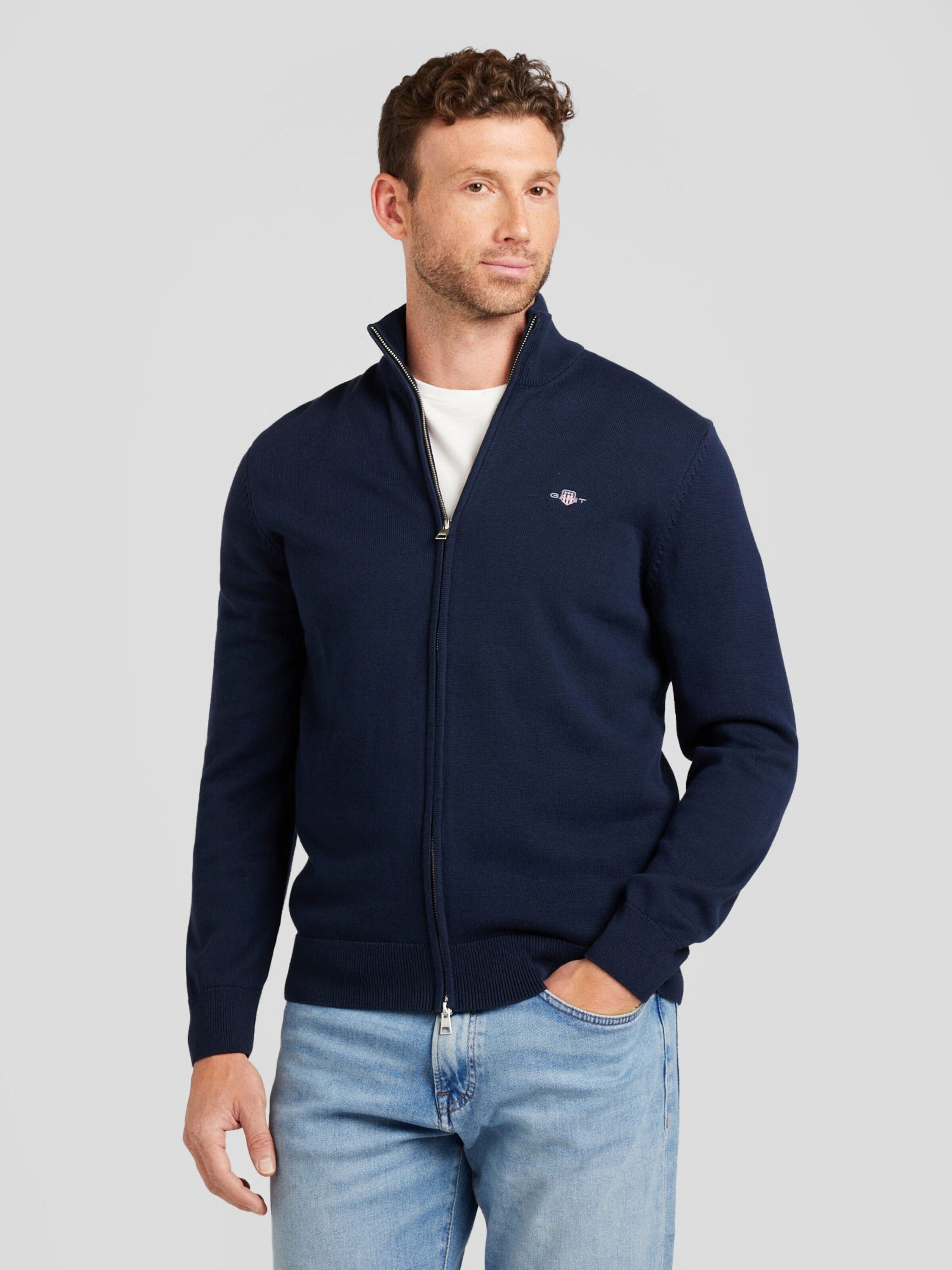 Gant Strickjacke (1-tlg) Stickerei